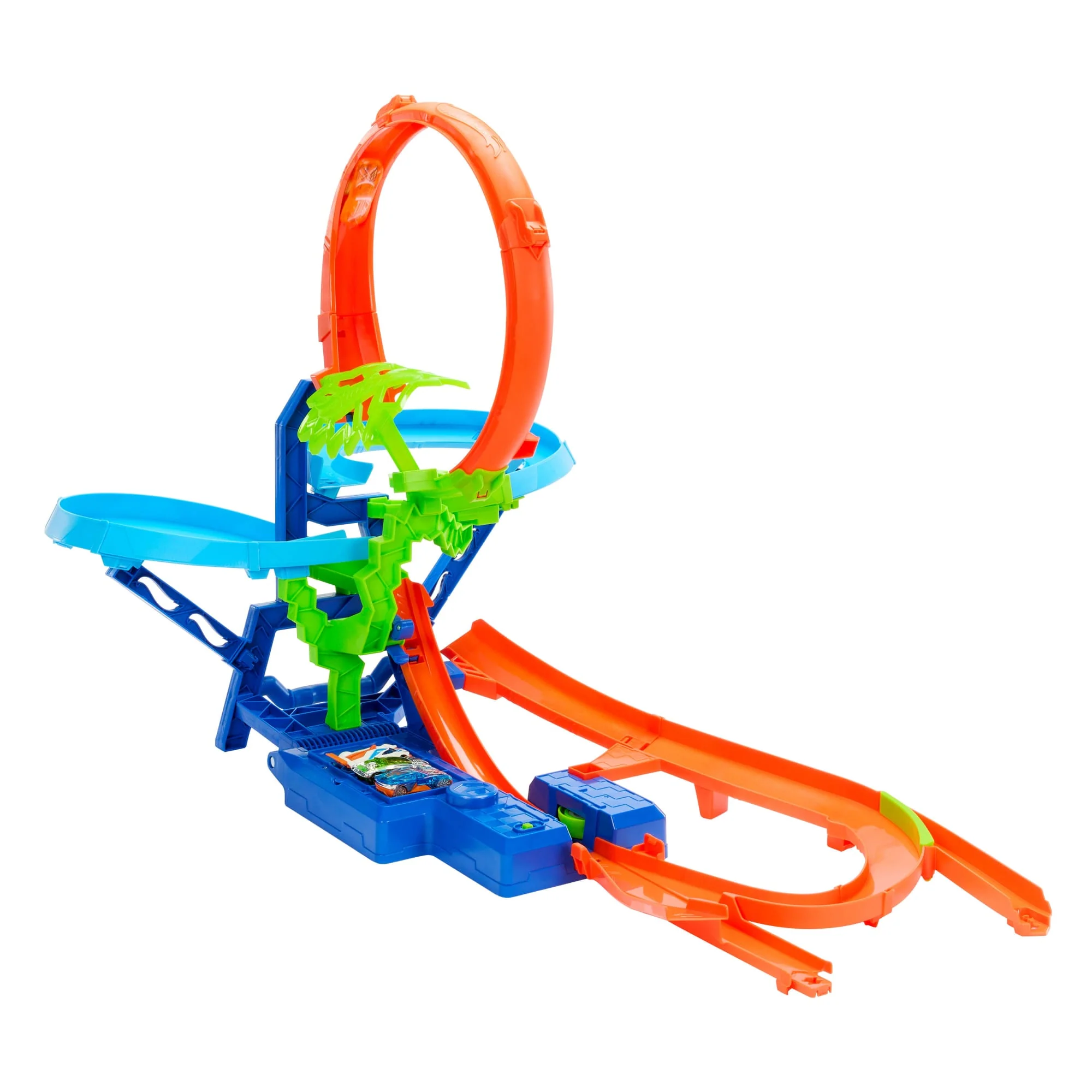 Conjunto De Pista De Acrobacias Choque En El Aire De Hot Wheels Con Coche De Juguete Metálico A Escala 1:64 Y Propulsor Motorizado - Image 5