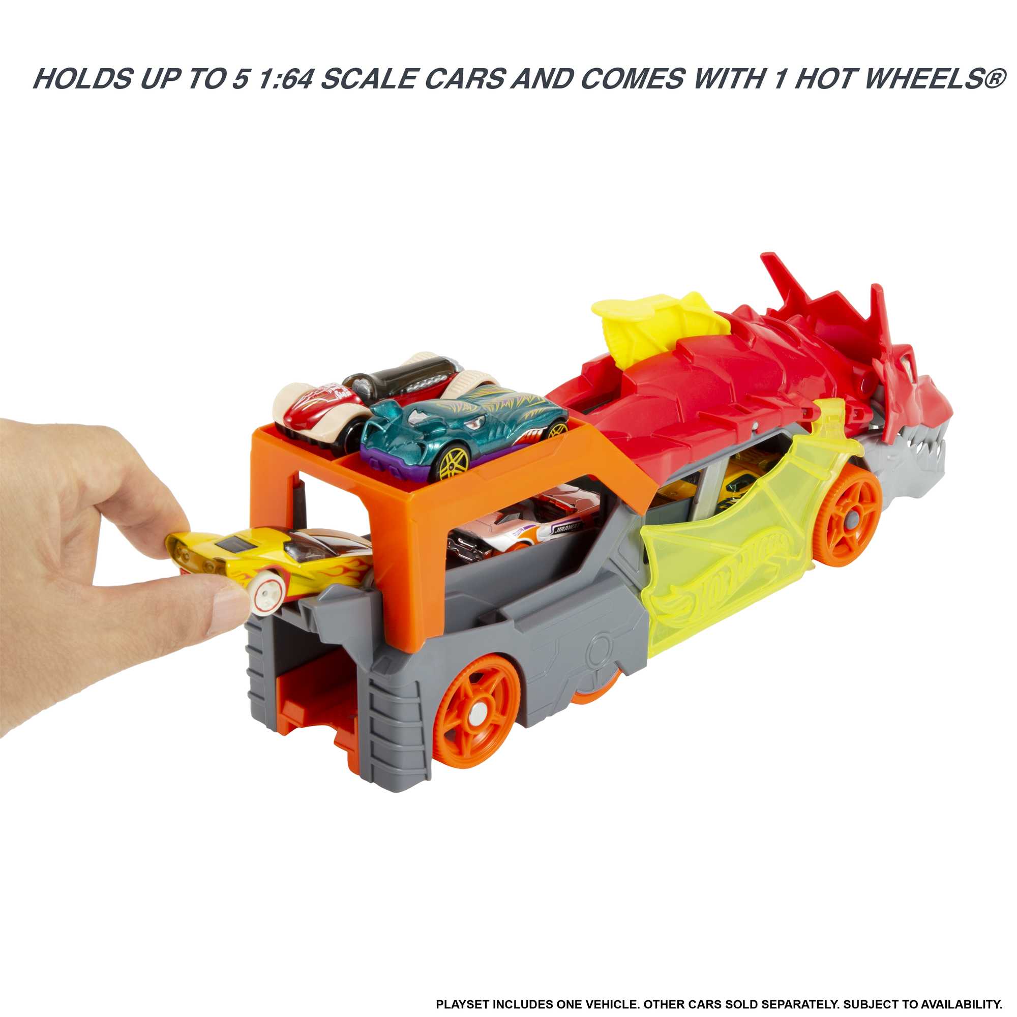 Hot Wheels City Dragon Launch Transporter, Spits Cars From Its Mouth, Gift For Kids 3 Years & Up - Image 5