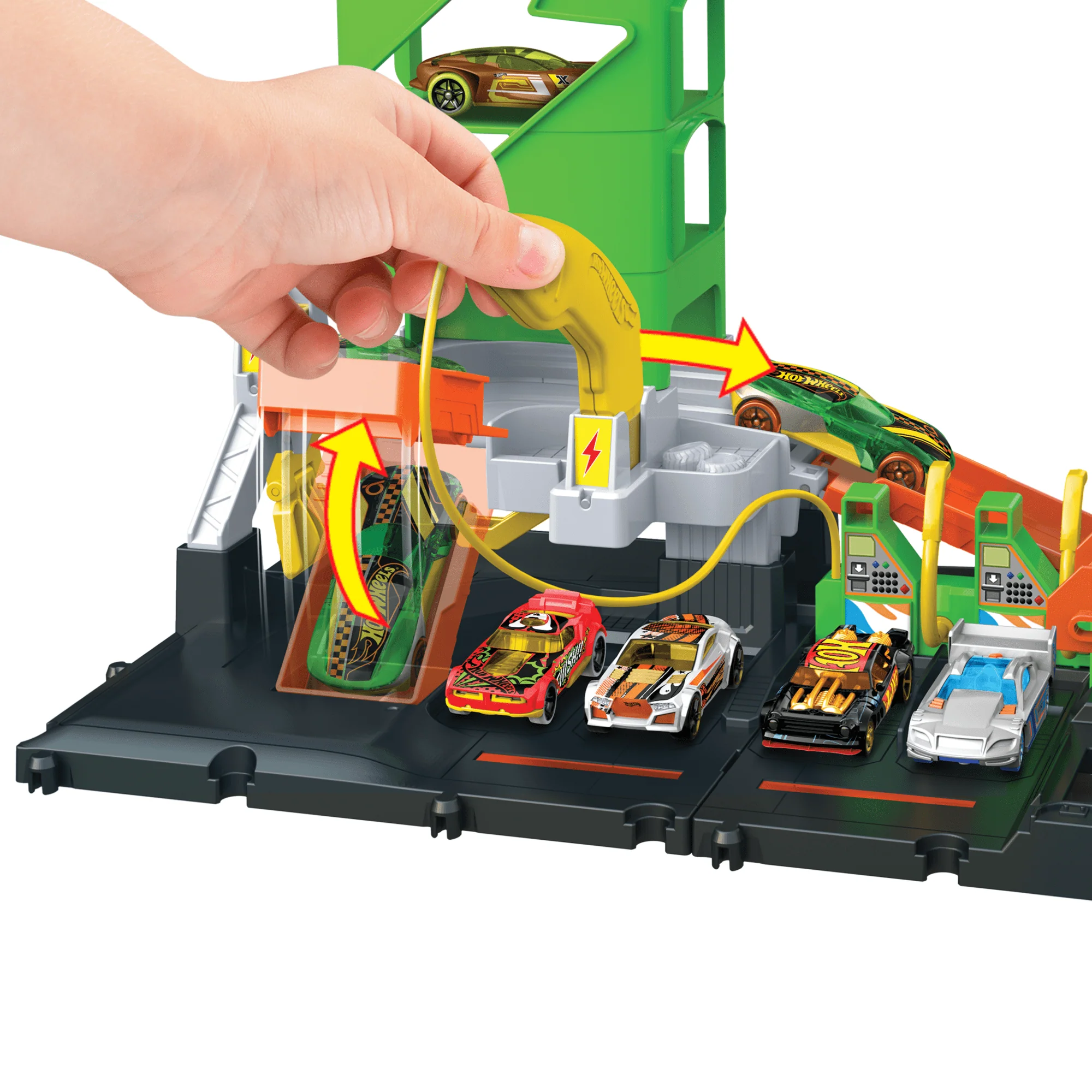 Hot Wheels Elektrikli Araç Şarj İstasyonu Ve 1:64 Ölçekli Oyuncak Araba - Image 3
