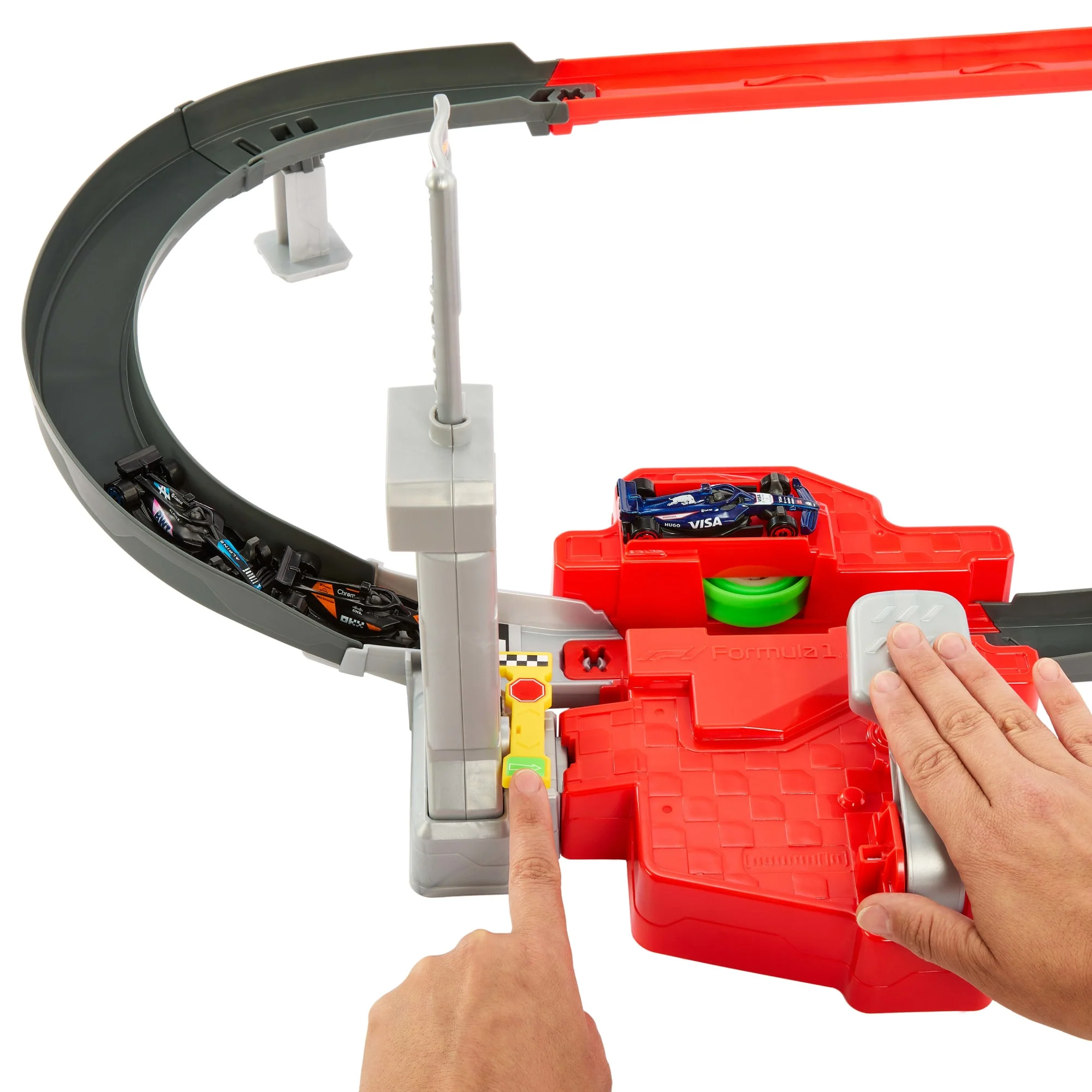 Hot Wheels F1 Temel Yarış Pisti Ve 1:64 Ölçekli 3 Metal Oyuncak Araba - Image 3
