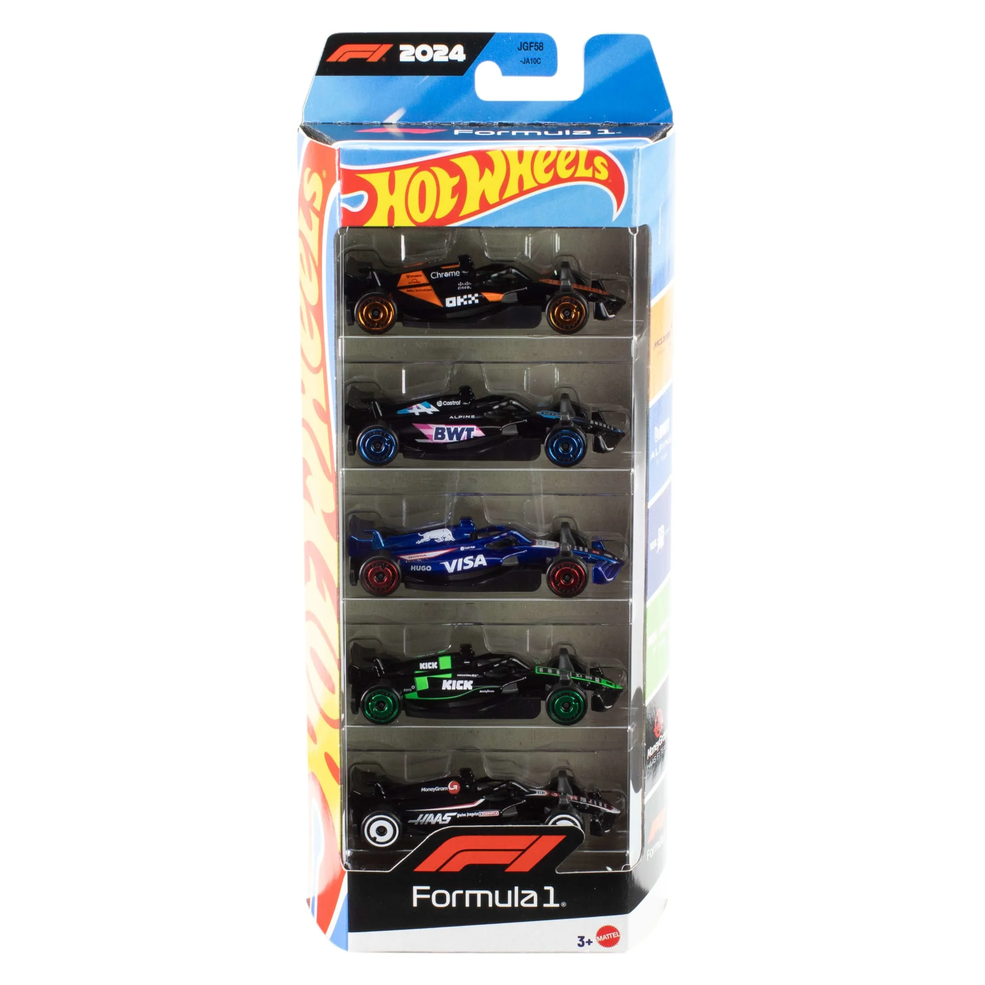 Hot Wheels-Formula 1-Coffret De 5 Véhicules En Métal À L’Échelle 1/64