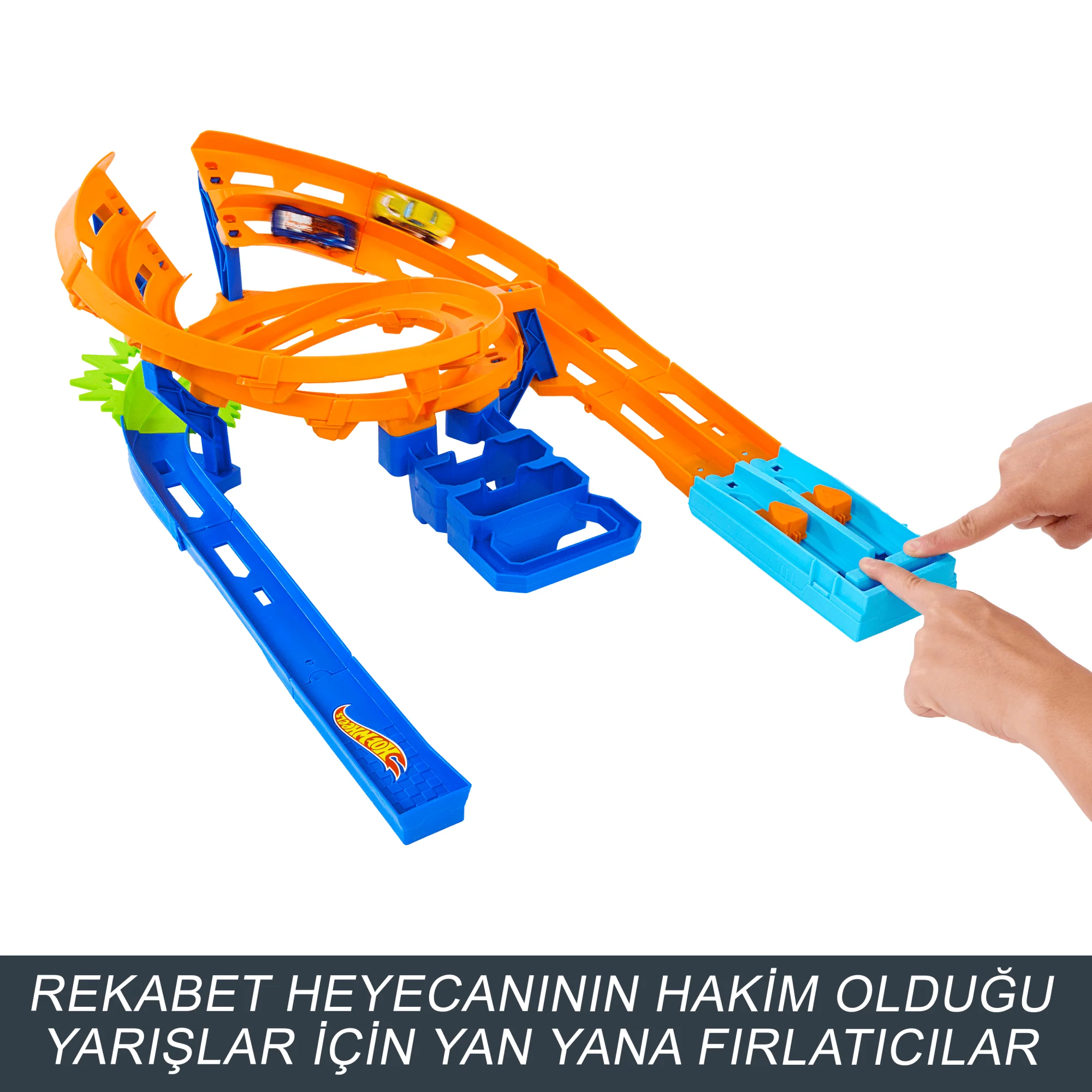 Hot Wheels İkili Yarış Ve Akrobasi Pisti, 2 Adet 1:64 Ölçekli Oyuncak Araba, Kolayca Saklanabilir - Image 4