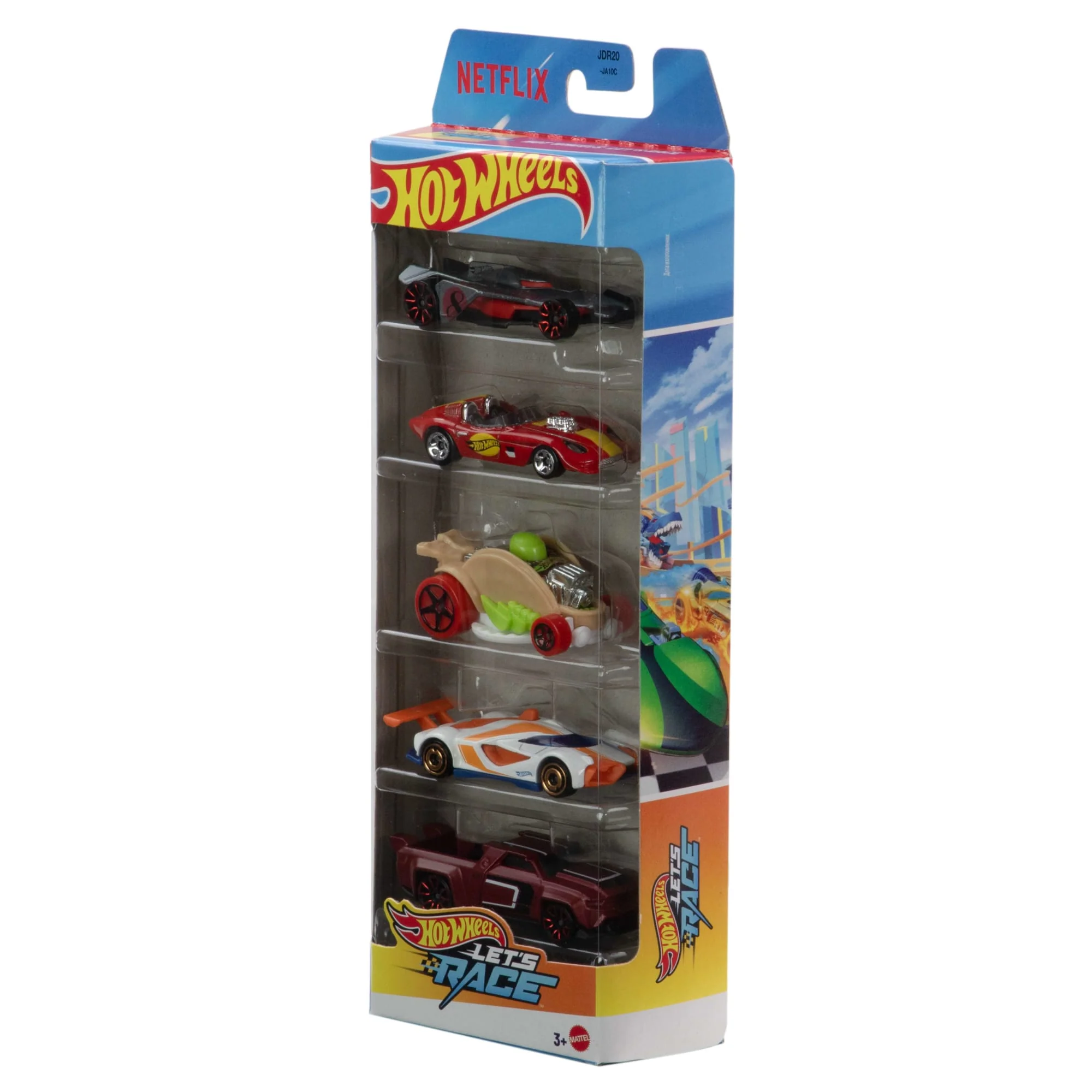 Hot Wheels Let's Race 5-Pack, Set Of 5 1:64 Scale Die-Cast Toy Race Cars From The Netflix Series - Image 3