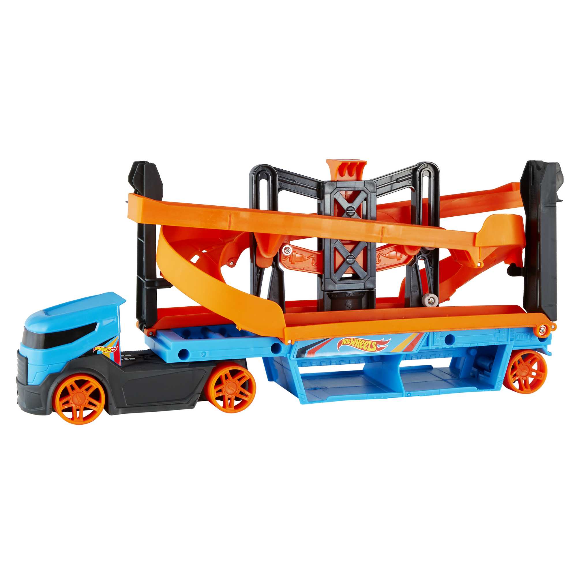 Hot Wheels Lift & Launch Hauler + 10 Cars - Image 3