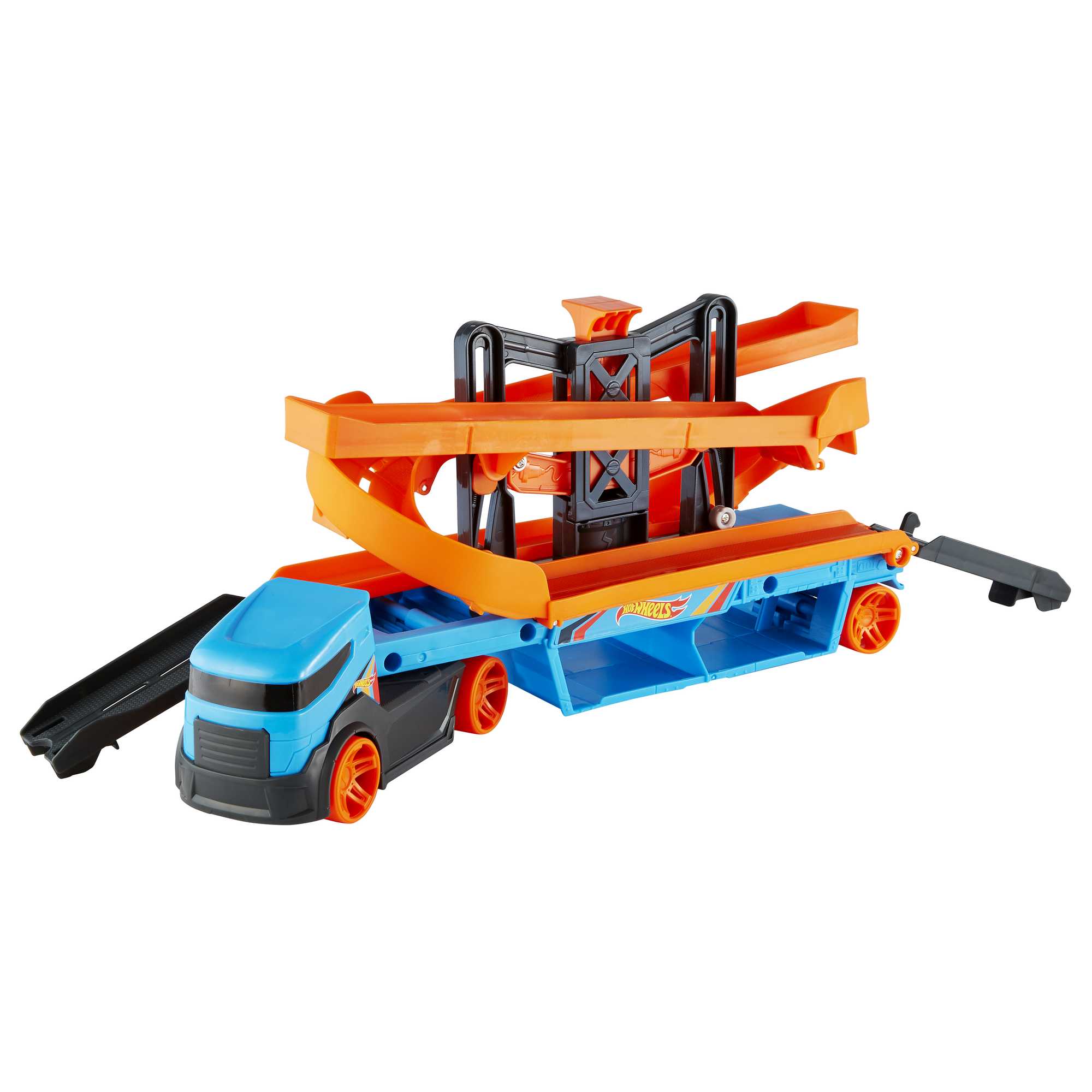 Hot Wheels Lift & Launch Hauler + 10 Cars - Image 4