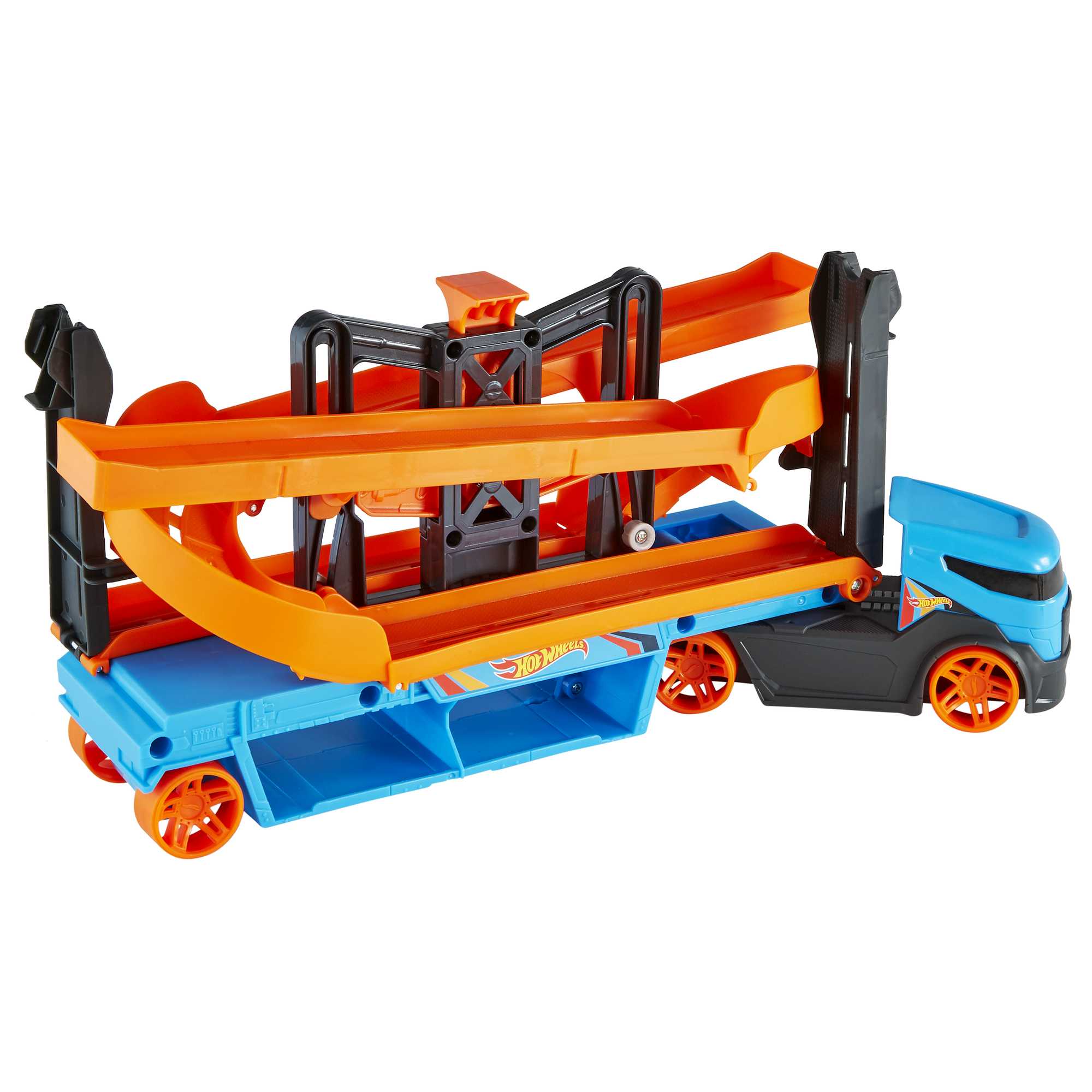 Hot Wheels Lift & Launch Hauler + 10 Cars - Image 5