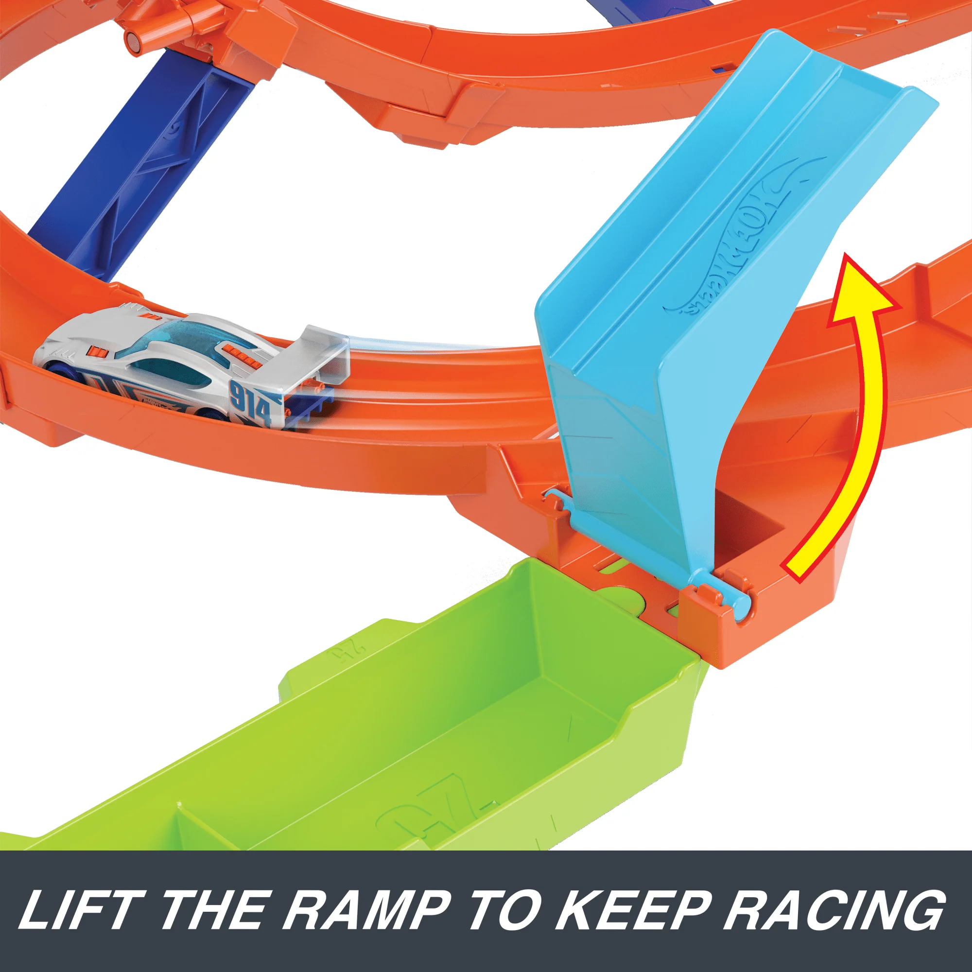 Hot Wheels Action Loop Cyclone Challenge Track Set With 1:64 Scale Toy Car, Easy Storage - Image 5