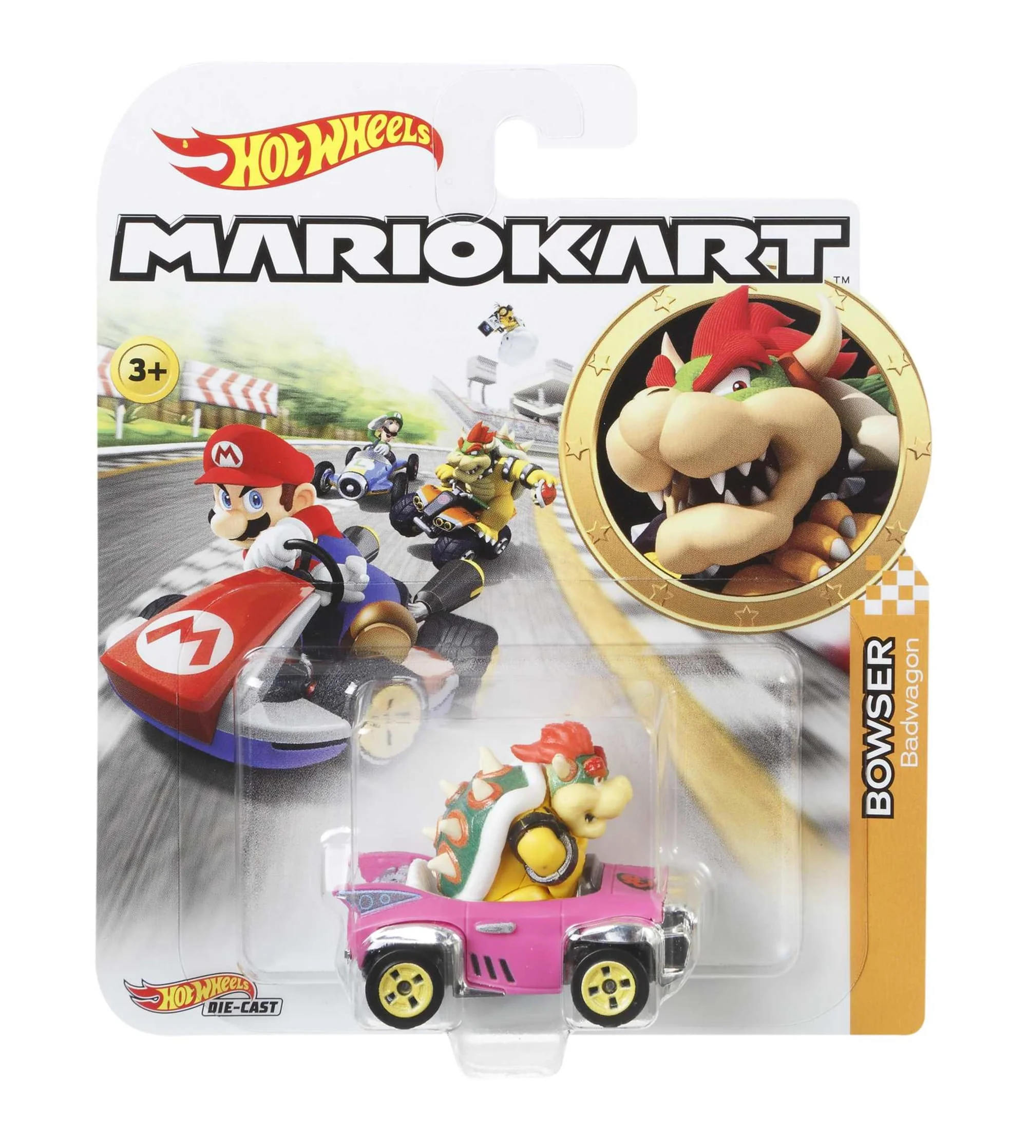 Hot Wheels Mario Kart Bowser, Badwagon Vehicle - Image 6