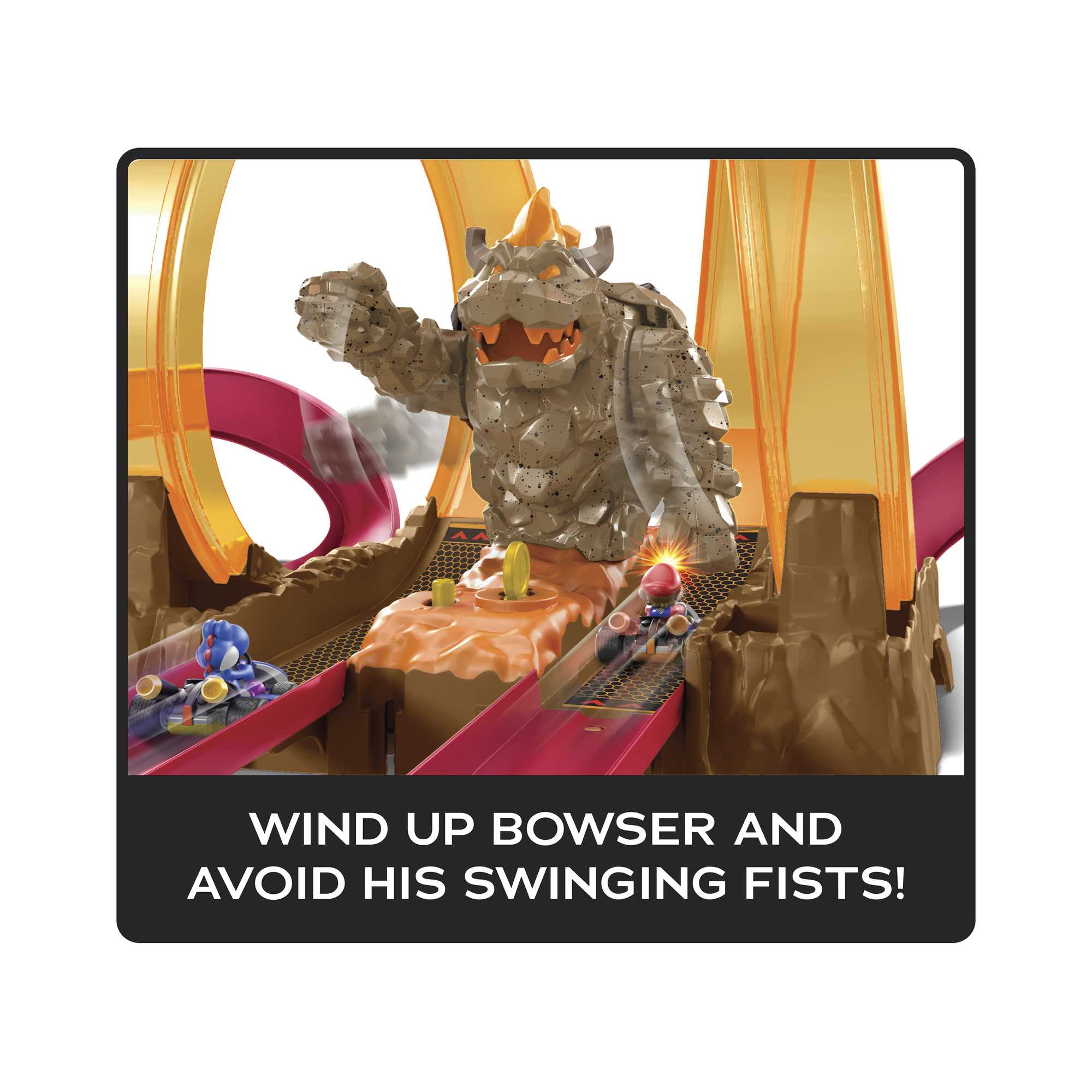 Hot Wheels Mario Kart Bowsers Castle Chaos Track Set - Image 5