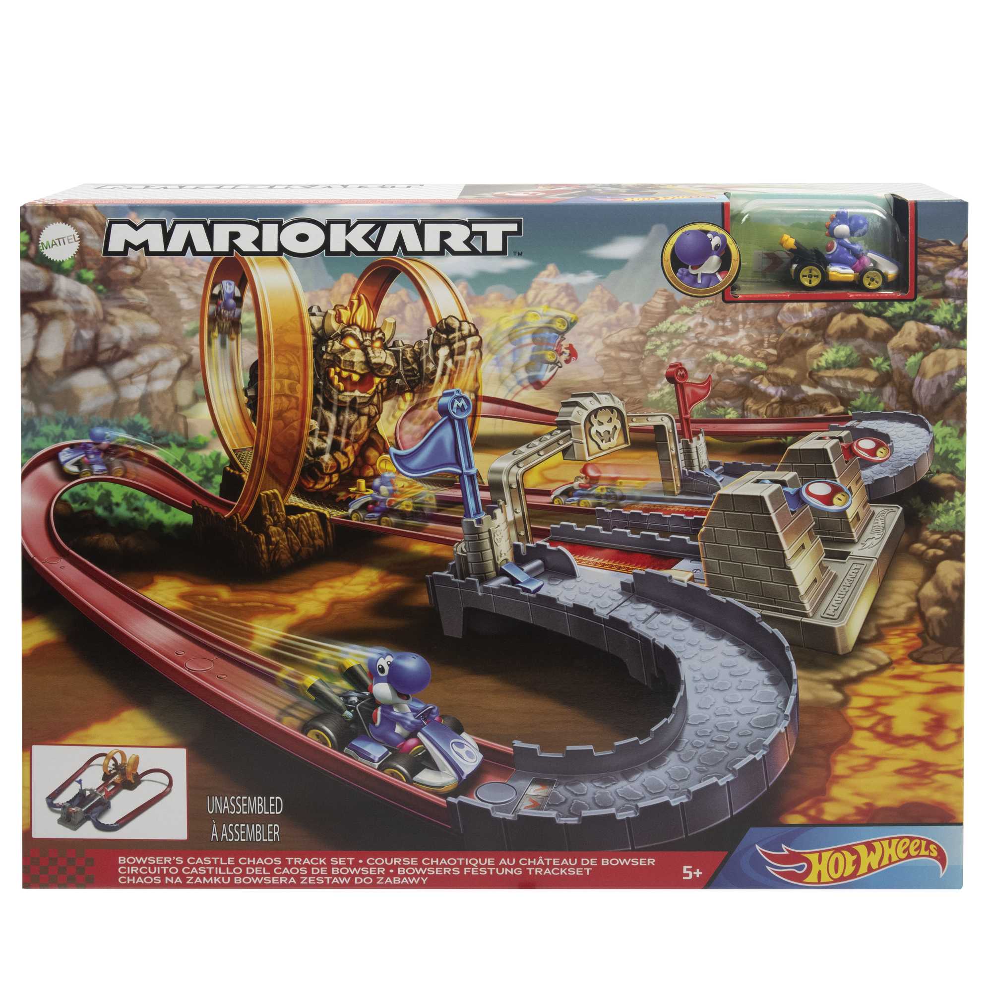 Hot Wheels Mario Kart Bowsers Castle Chaos Track Set - Image 6