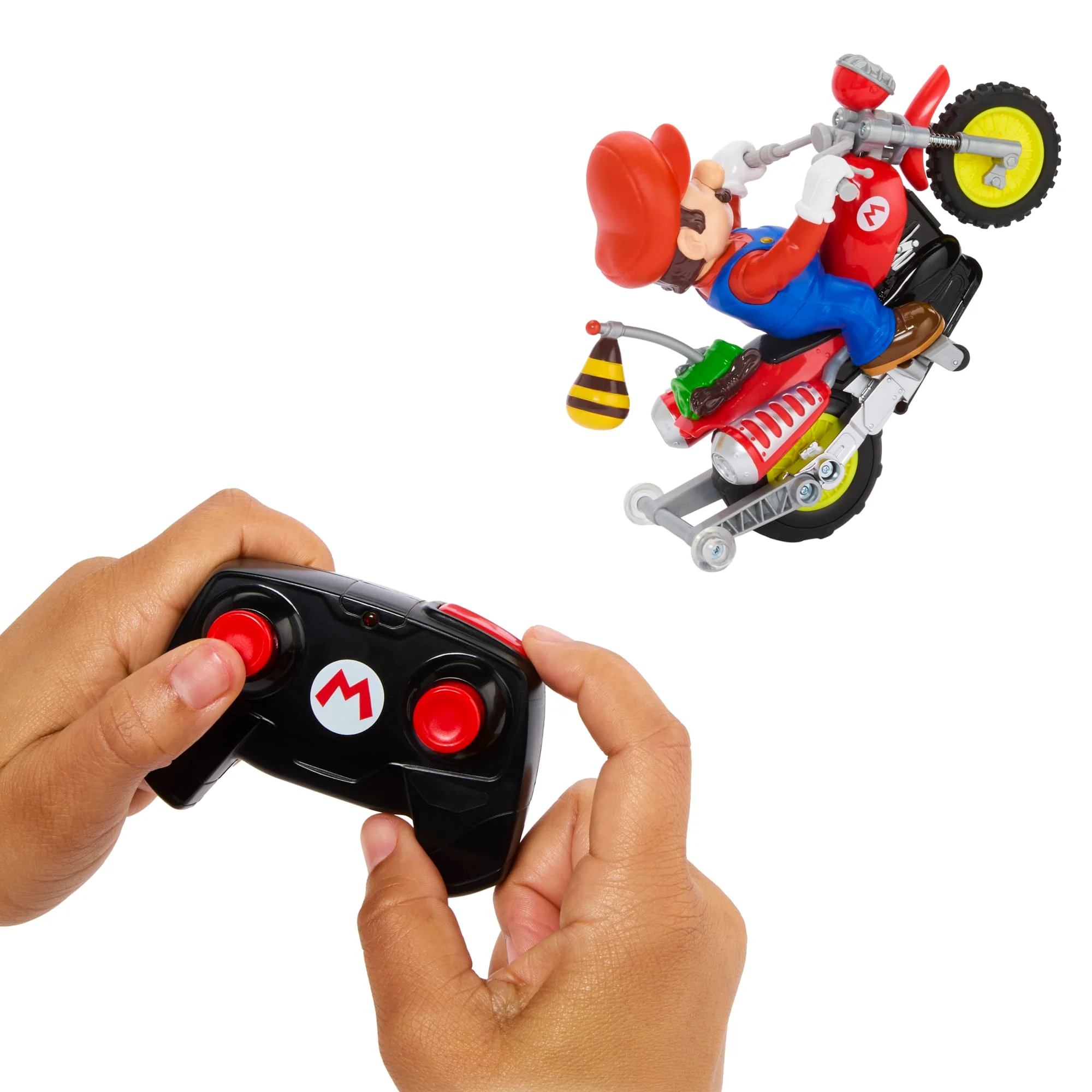 Hot Wheels Mario Kart Moto De Mario Teledirigida Para Hacer Caballitos, Vehículo Teledirigido Con Batería - Image 2