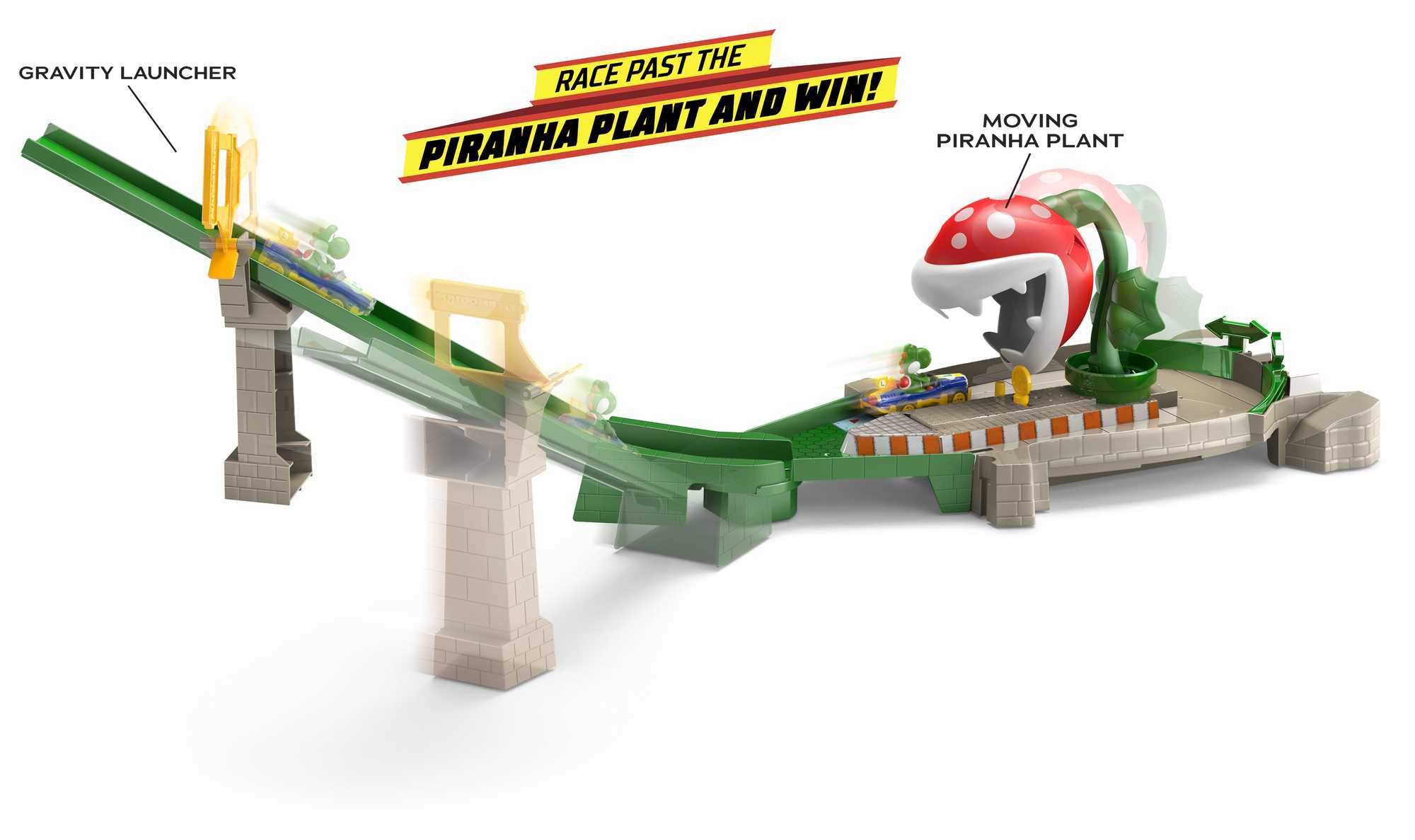 Hot Wheels Mariokart Piranha Plant Slide Track Set - Image 4