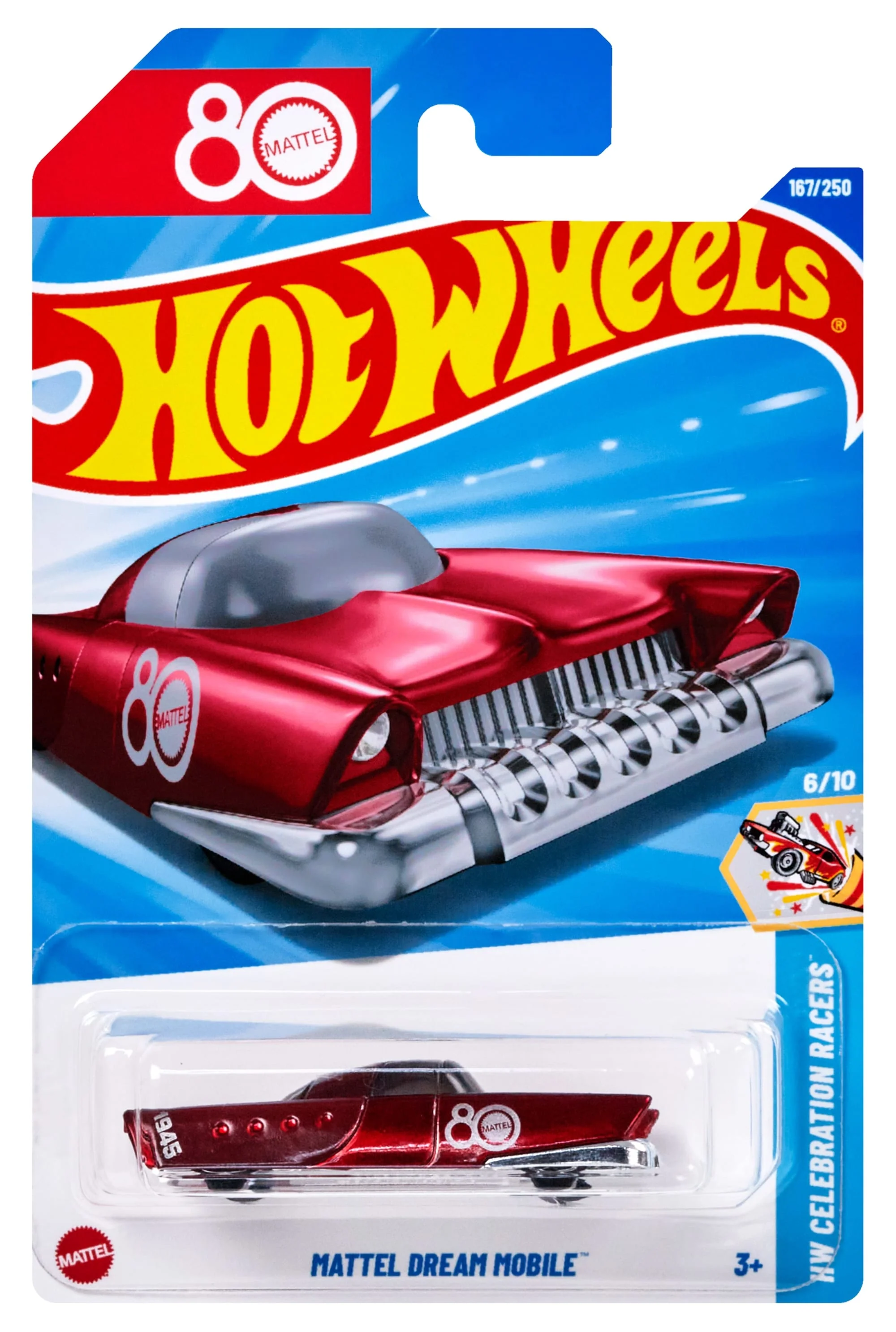 Hot Wheels Mattel Dream Mobile, Macchinina Giocattolo Da Collezione in Scala 1:64 Che Celebra L'80 Anniversario Di Mattel - Image 5