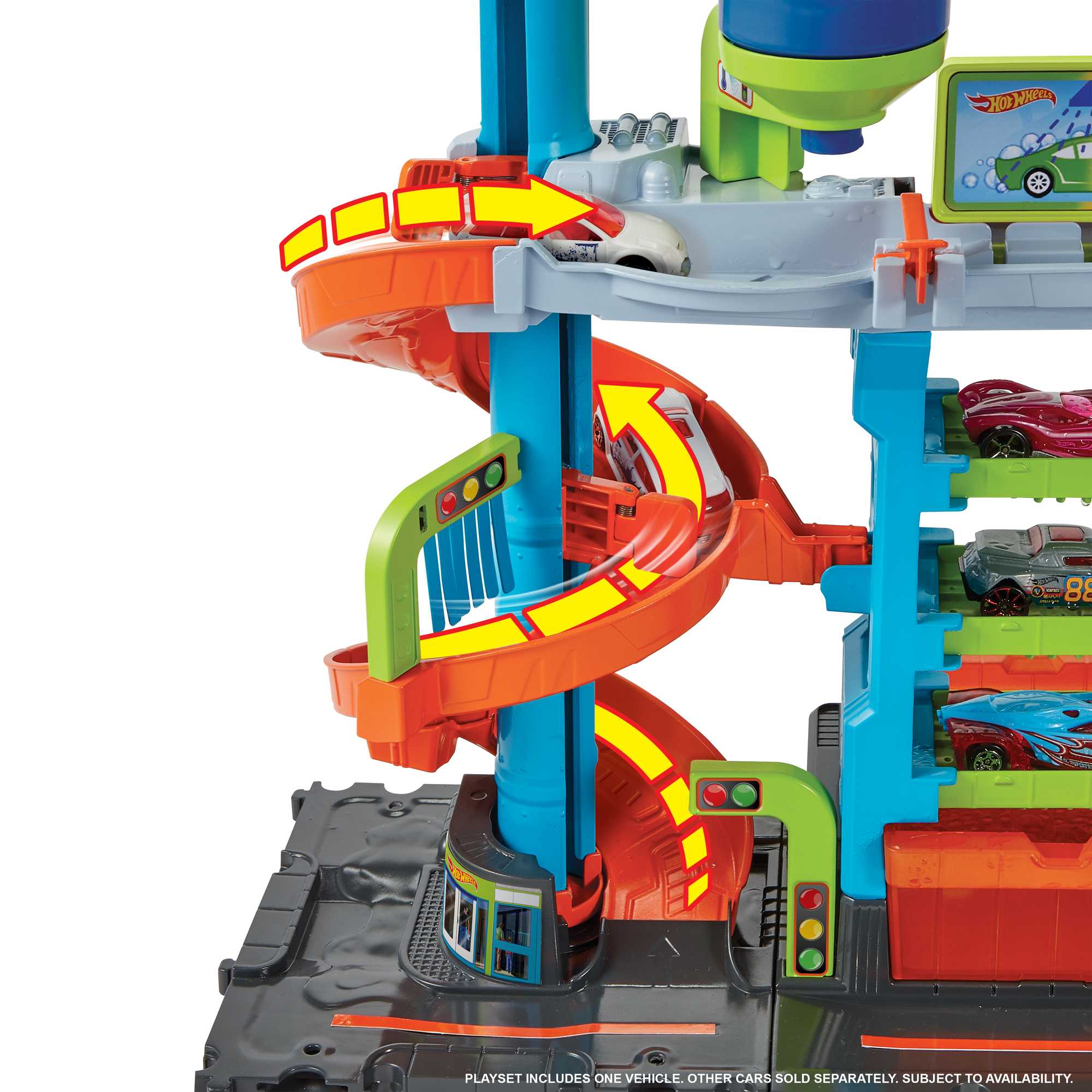 Hot Wheels MEGA Πλυντήριο Χρωμοκεραυνών Με 1 Αυτοκινητάκι Χρωμοκεραυνό, Παιχνίδι Για Παιδιά - Image 3
