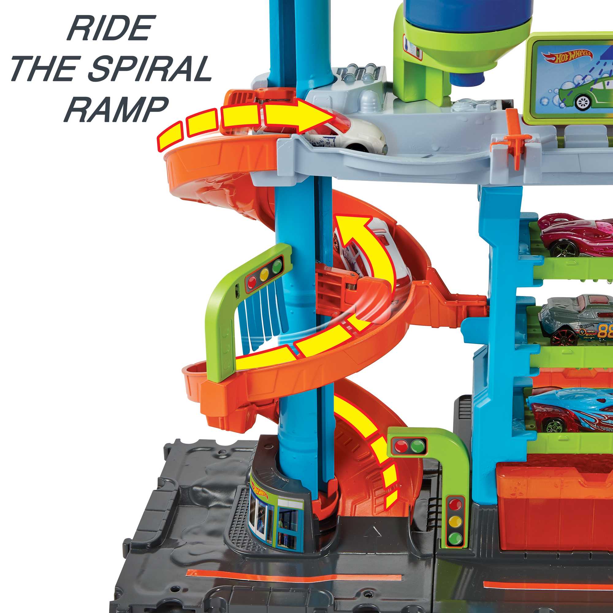 Hot Wheels City MEGA Car Wash With 1 Color Shifters Car, Toy For Kids - Image 3