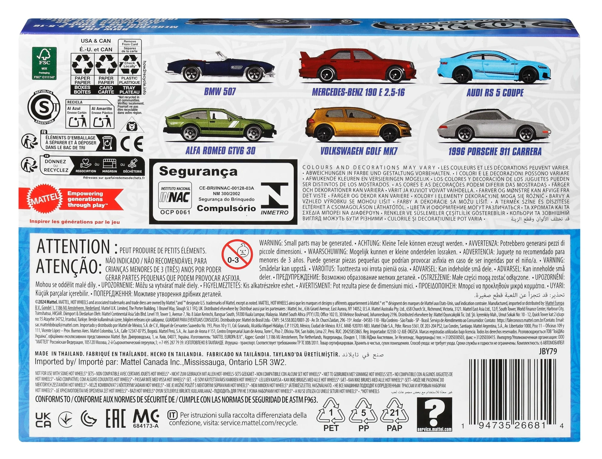 Hot Wheels 1:64 Ölçekli Metal Oyuncak Arabalar, 6'Lı Euro Style Seti (Stiller Çeşitlilik Gösterebilir) - Image 3