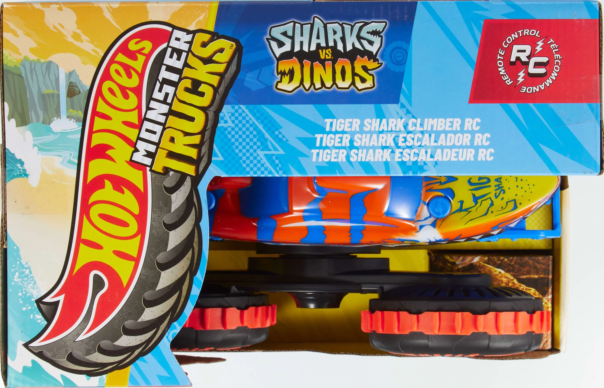 Vehículo Tiger Shark Escalador Teledirigido De Monster Trucks De Hot Wheels, Con Batería Y Mando De Control Remoto - Image 3
