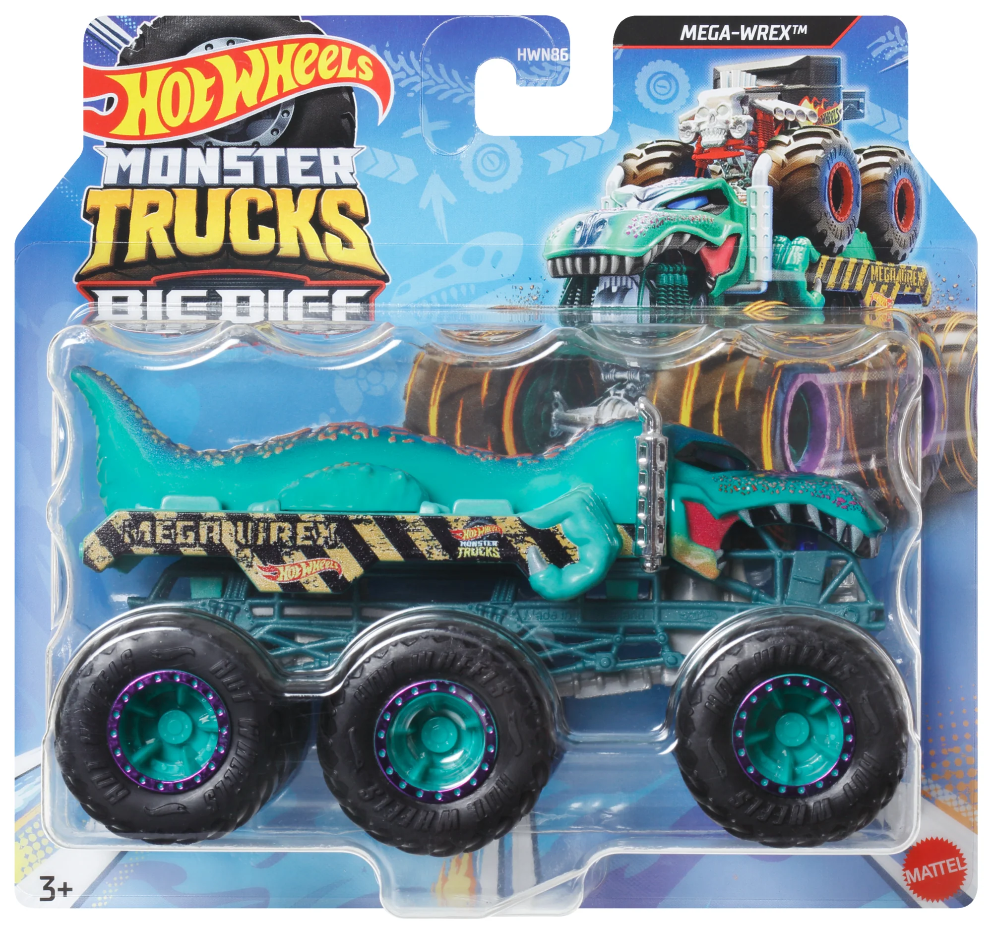 Hot Wheels Monster Trucks 1:64 Çekici Arabalar, 6 Tekerlekli 1:64 Ölçekli Metal Oyuncak Tır (Stiller Çeşitlilik Gösterebilir.) - Image 5