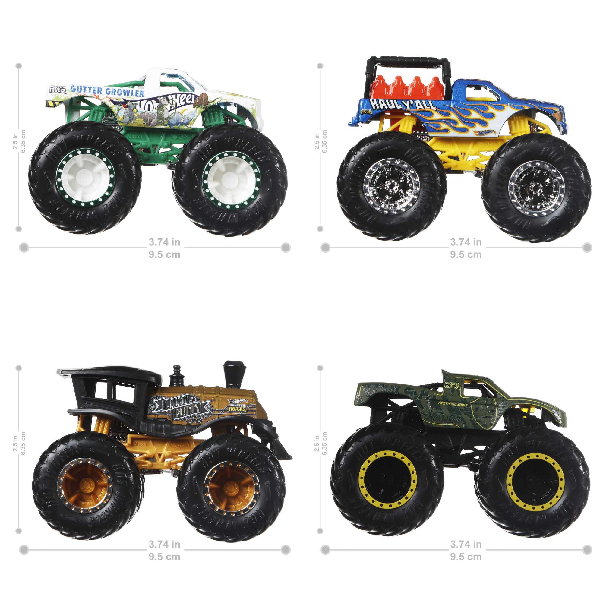 Hot Wheels Monster Trucks 4-Pack Assortment - Image 4