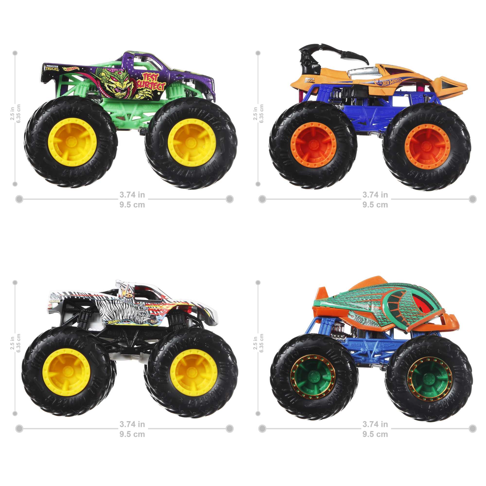 Hot Wheels Monster Trucks 4-Pack Assortment - Image 5