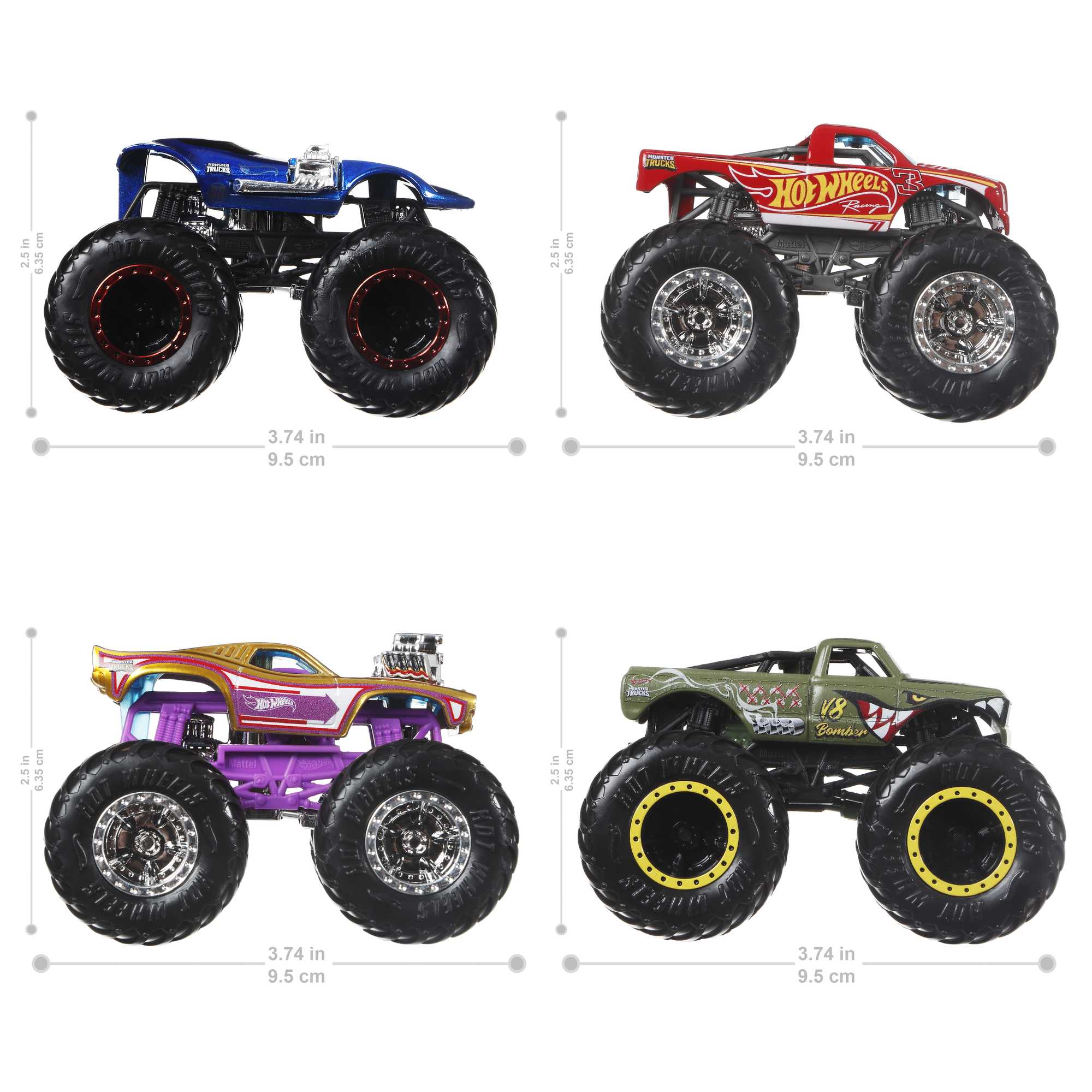 Hot Wheels Monster Trucks 4-Pack Assortment - Image 6