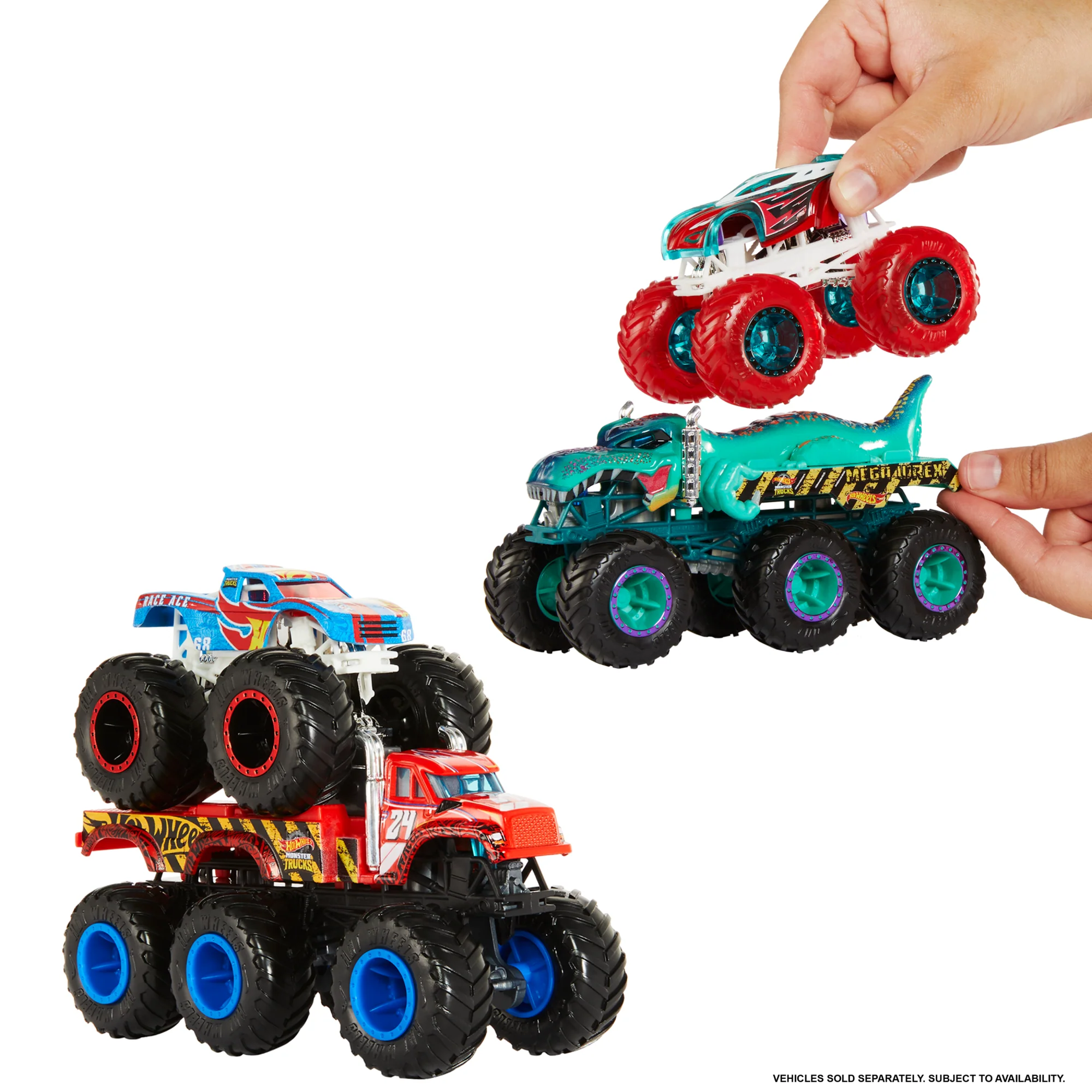 Hot Wheels Monster Trucks 6-kołowa ciężarówka 1:64 Asortyment - Image 4