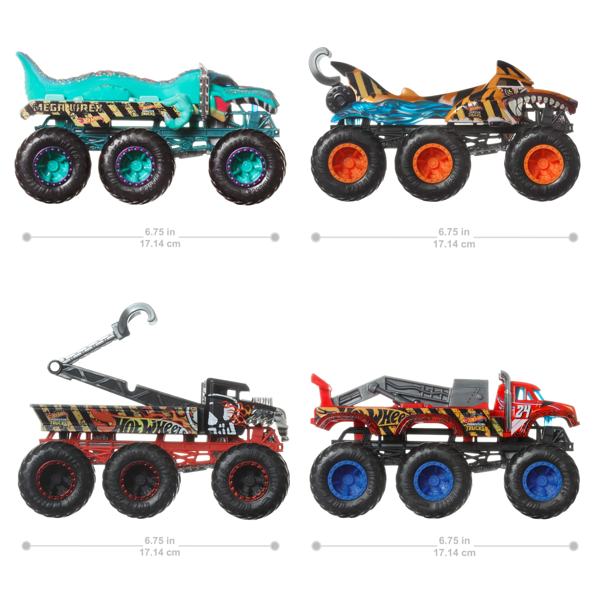Hot Wheels Monster Trucks 6-kołowa ciężarówka 1:64 Asortyment - Image 5