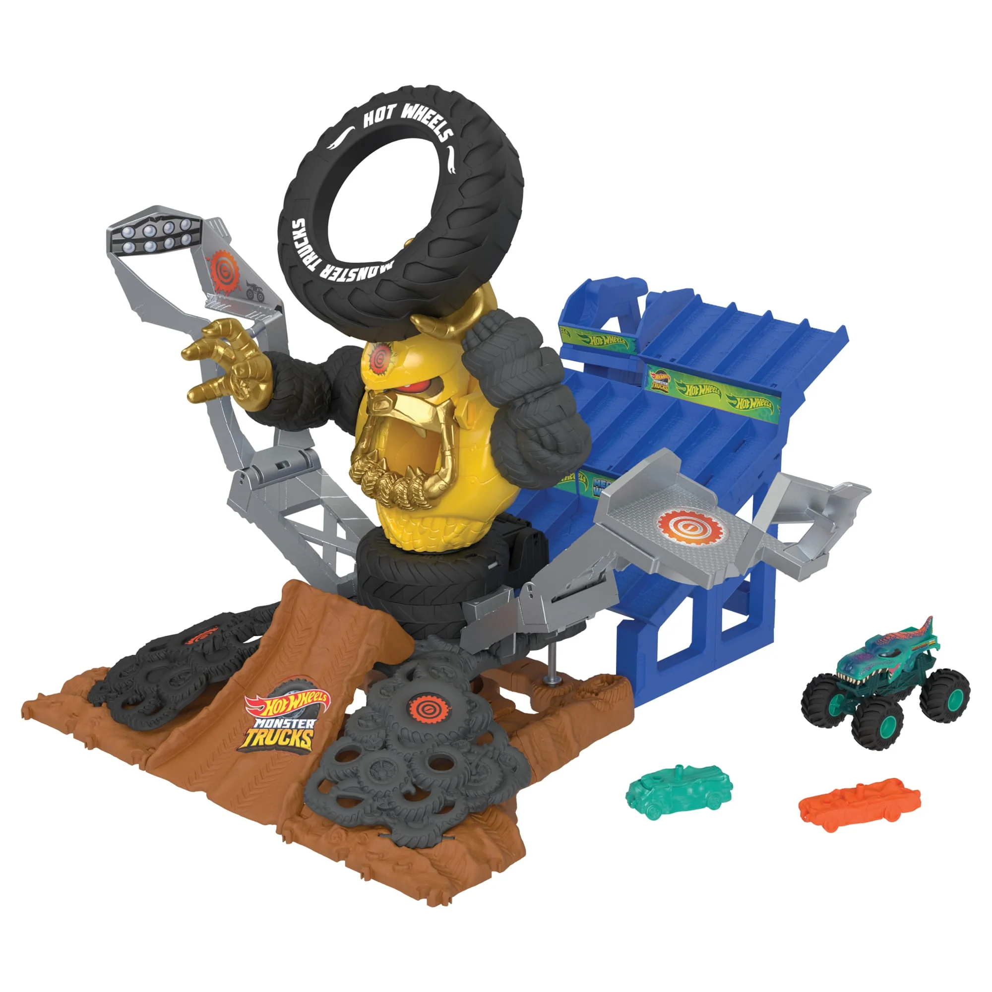 HOT WHEELS Monster Trucks ARENA SMASHERS MEGA - WREX VS CRUSHZILLA TAKEDOWN Playset