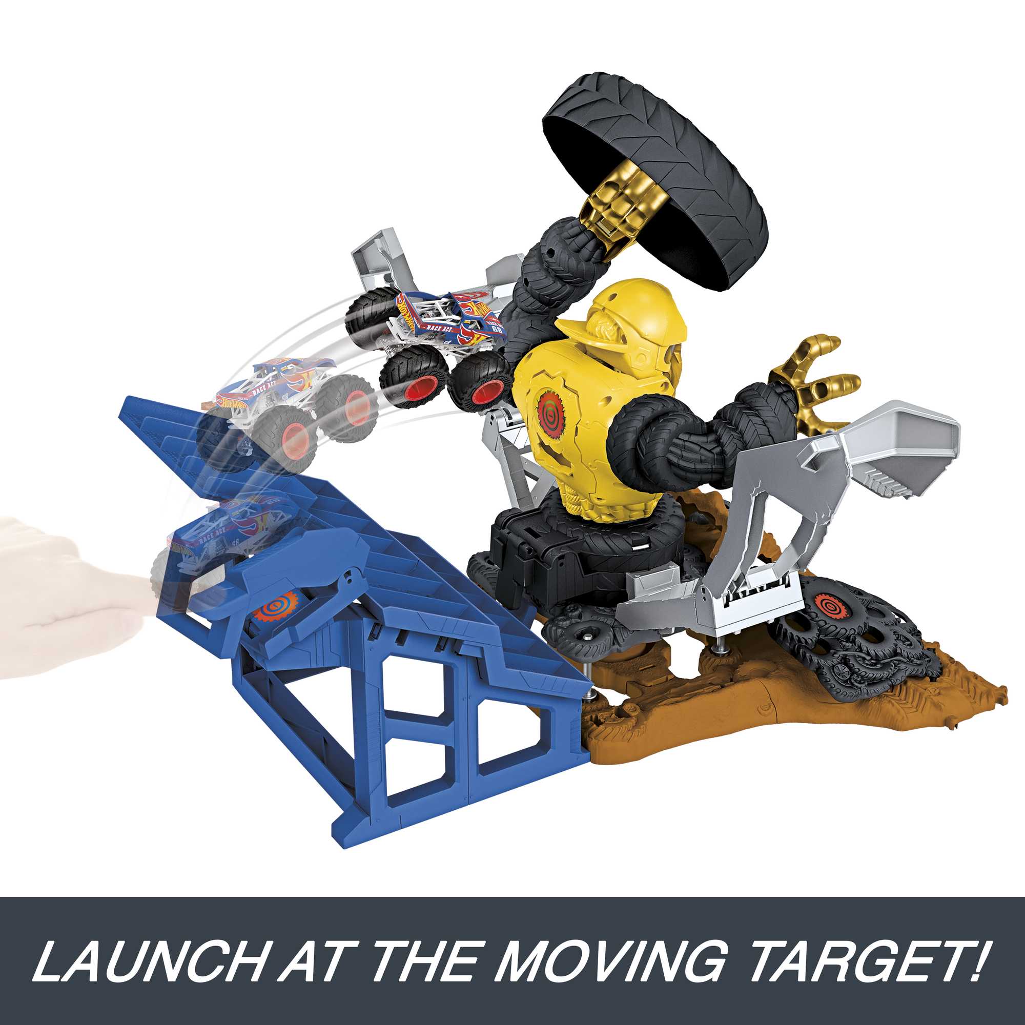 HOT WHEELS Monster Trucks ARENA SMASHERS MEGA - WREX VS CRUSHZILLA TAKEDOWN Playset - Image 3