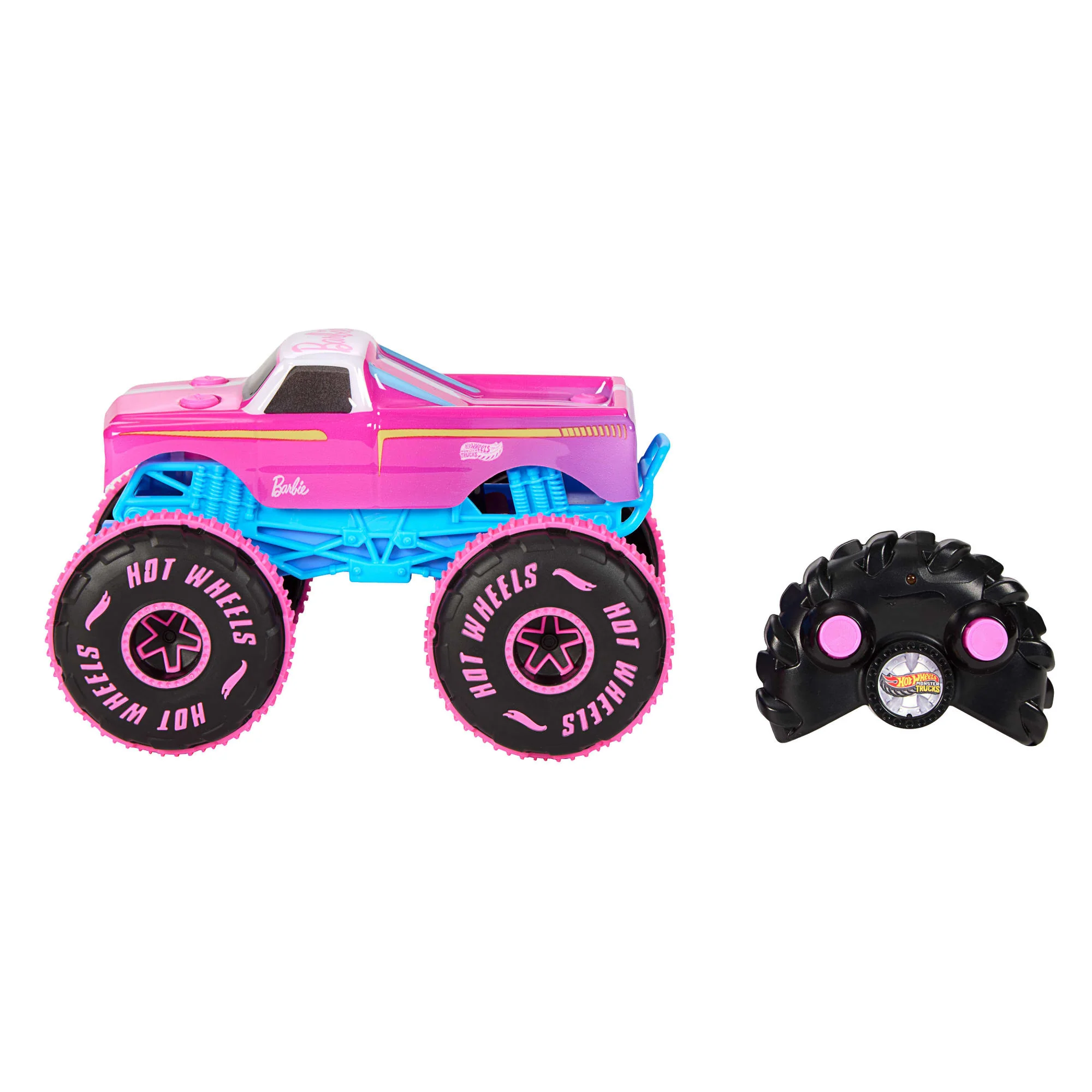 Hot Wheels Monster Trucks Barbie Ferngesteuertes Spielfahrzeug Im Maßstab 1:24, Batteriegetriebener Truck Mit Fernbedienung - Image 2