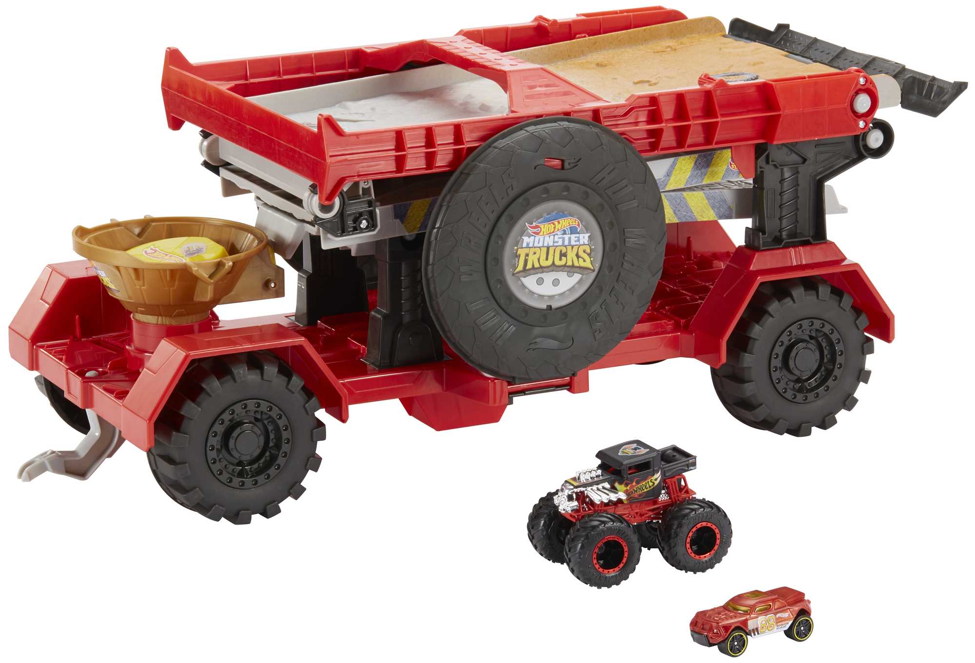 Hot Wheels Monster Trucks Downhill Race & Go Playset