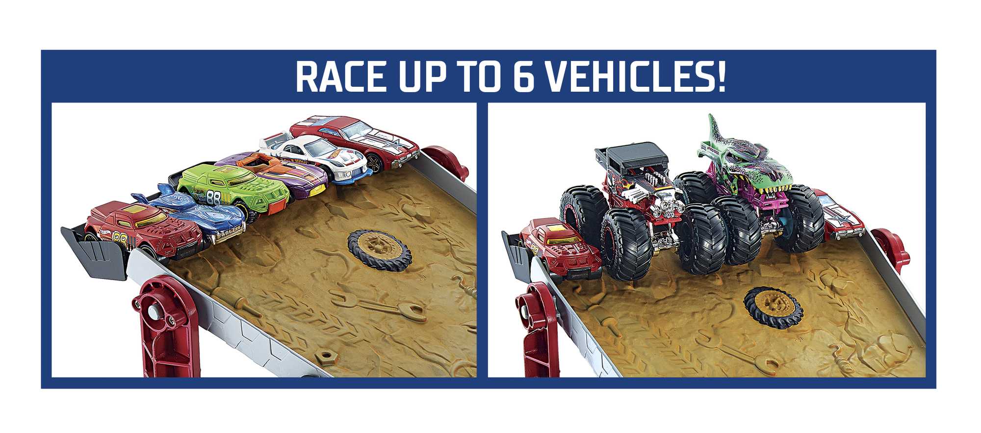 Hot Wheels Monster Trucks Downhill Race & Go Playset - Image 4