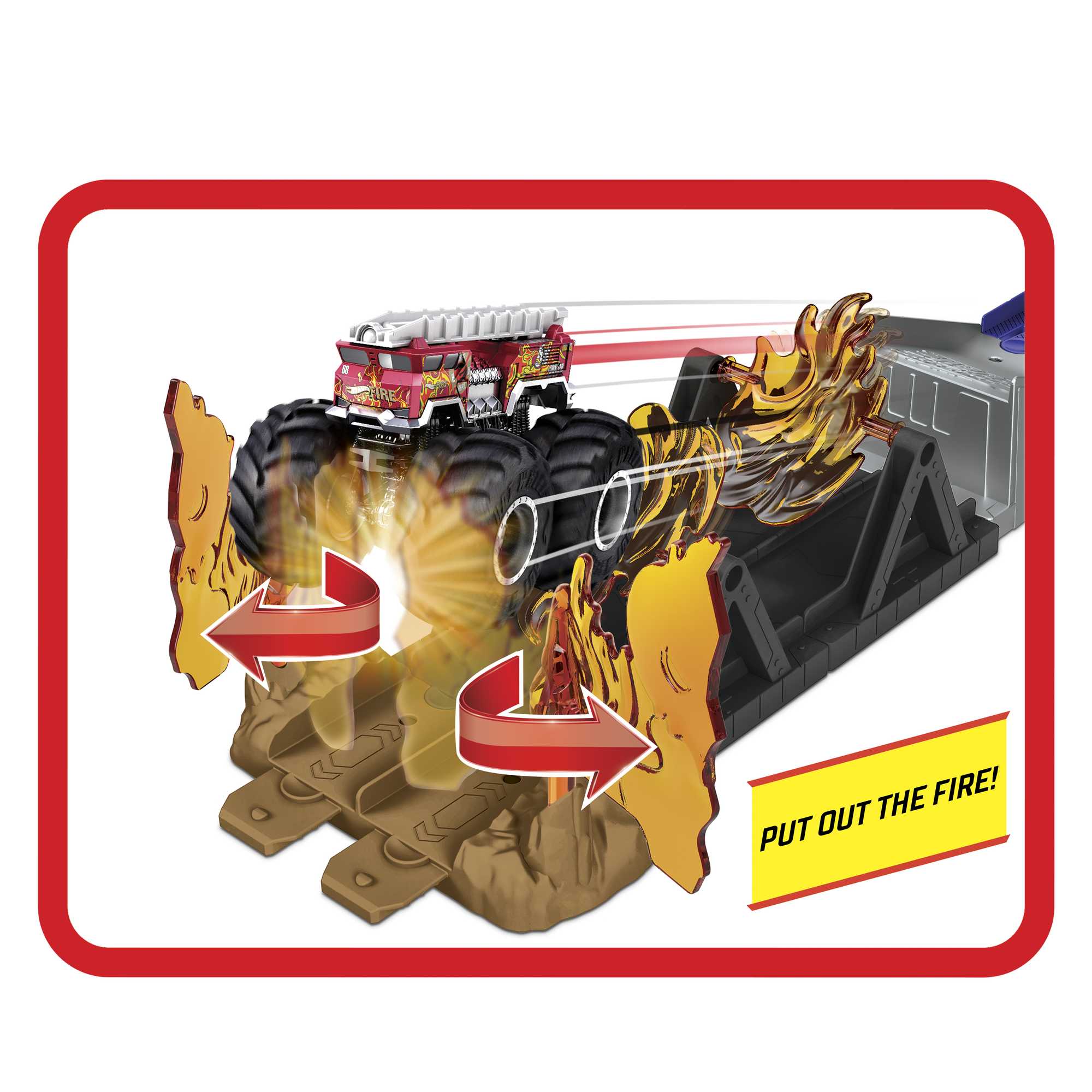 Hot Wheels Monster Trucks Fire Through Playset - Image 4