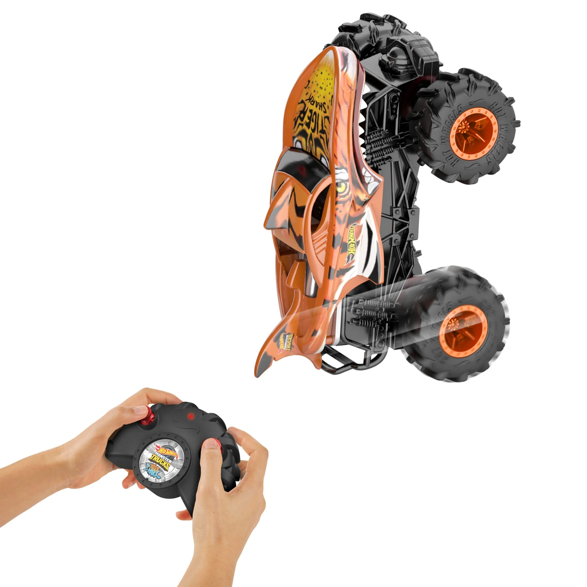 Hot Wheels Monster Trucks Hw Tiger Shark Rc, Truck Giocattolo Radiocomandato In Scala 1:24 - Image 2