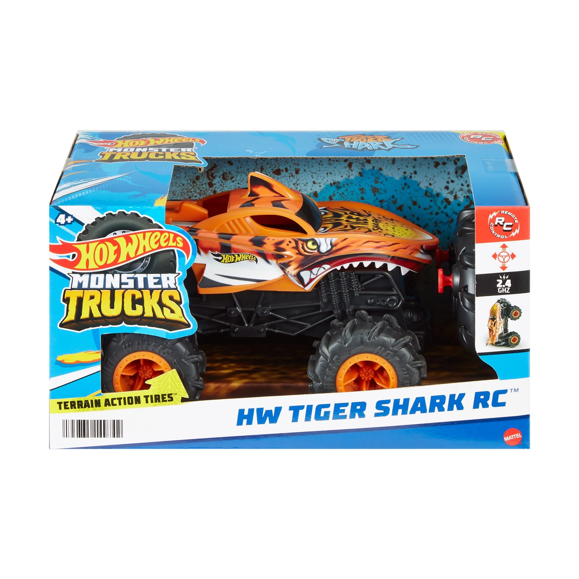 Hot Wheels Monster Trucks Hw Tiger Shark Rc, Truck Giocattolo Radiocomandato In Scala 1:24 - Image 3
