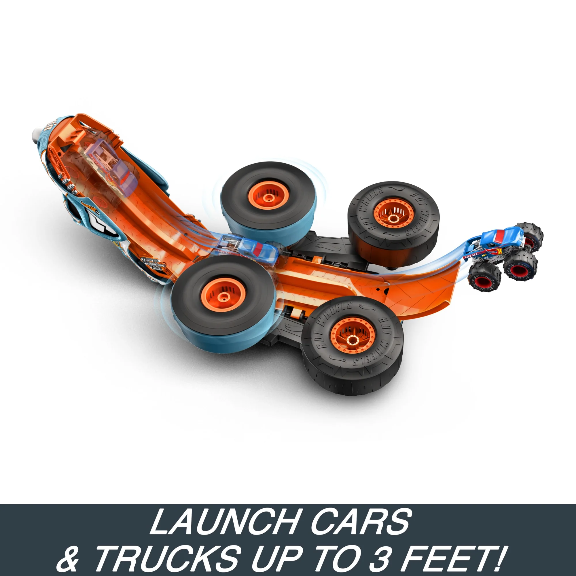 Hot Wheels Monster Trucks HW Transforming Rhinomite RC in 1:12 Scale with 1:64 Scale Toy Truck - Image 7