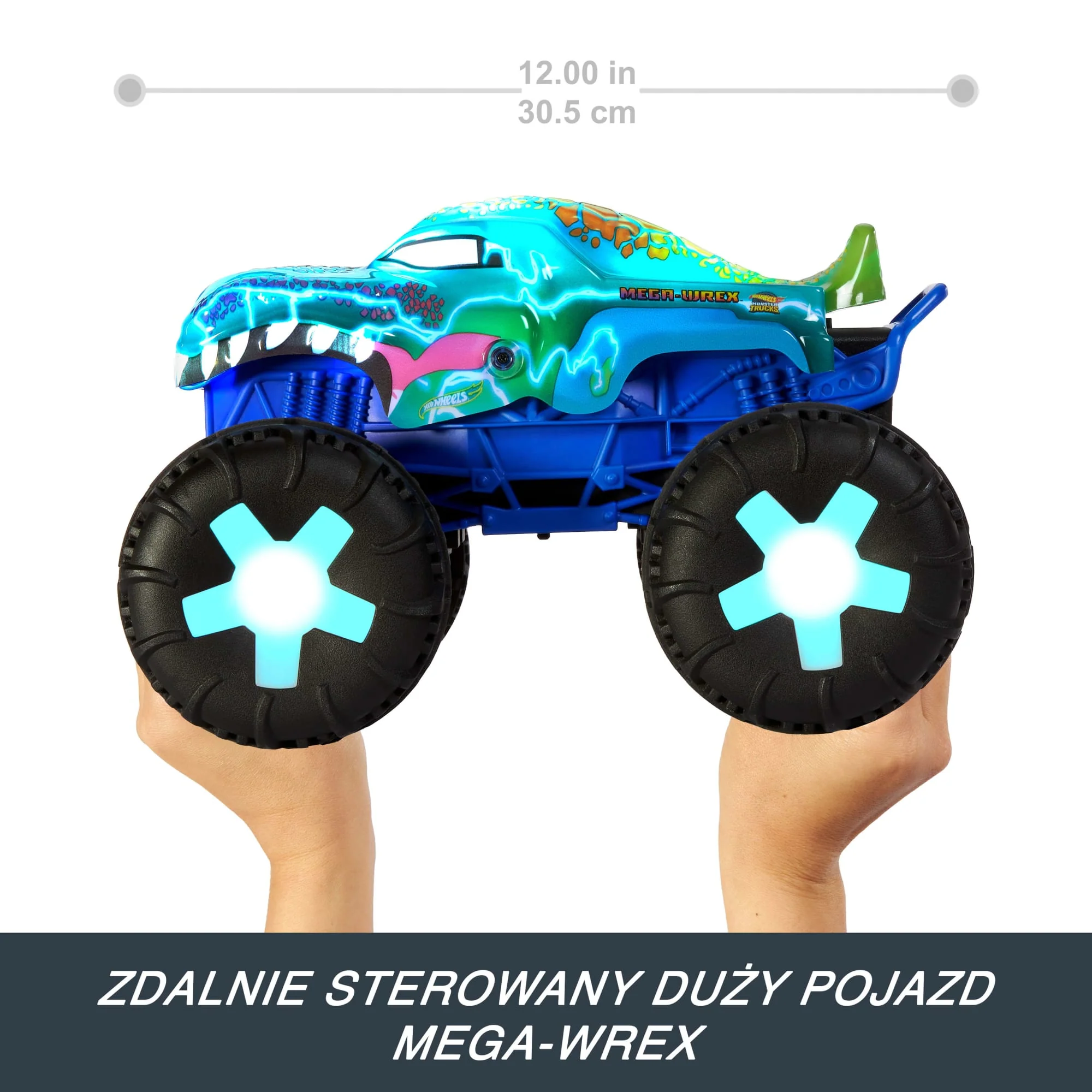Hot Wheels Monster Trucks MEGA-Wrex Alive Światła i dźwięki Zdalnie sterowany pojazd w skali 1:15 - Image 3