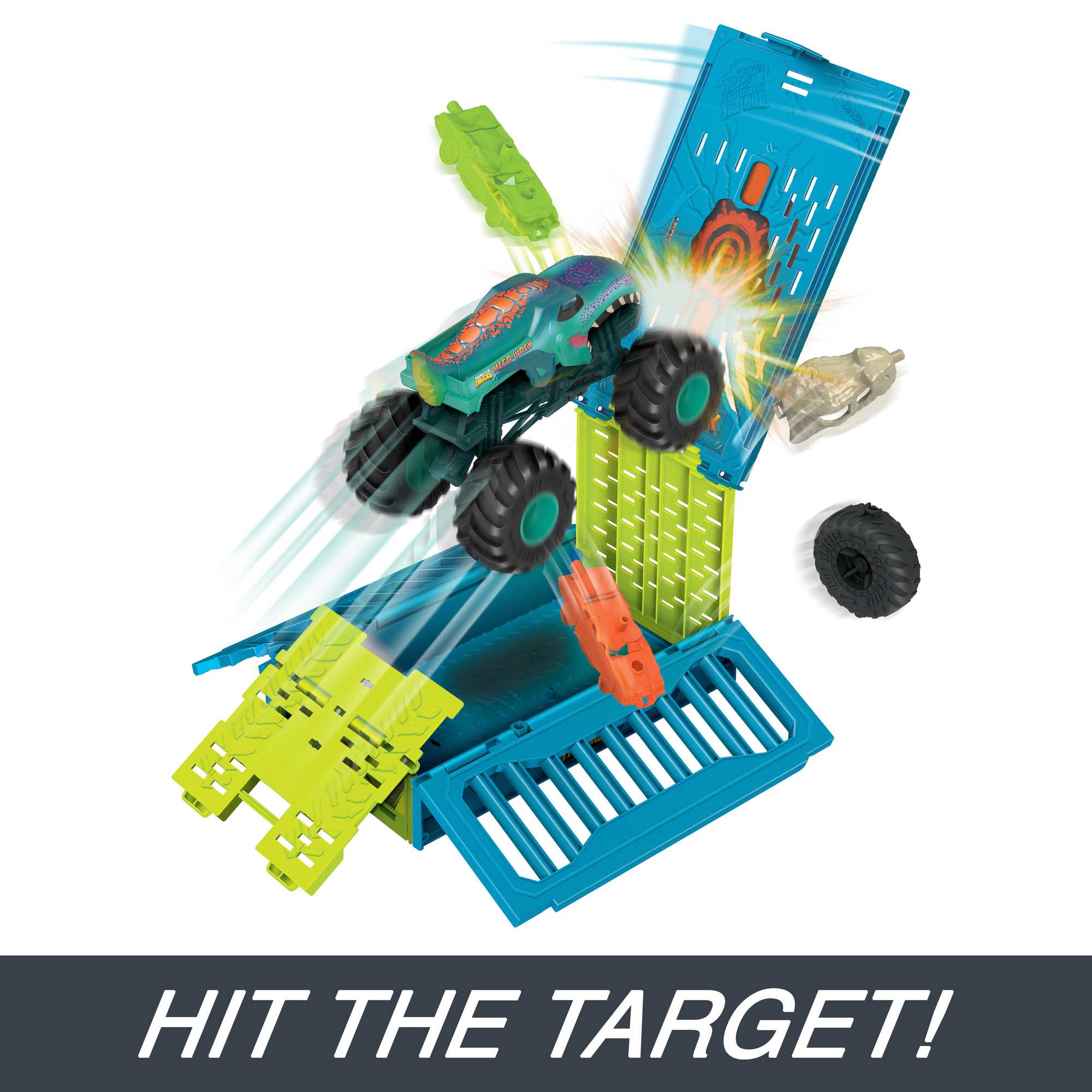 Hot Wheels Monster Trucks Mega-Wrex Crash Cage Playset - Image 2