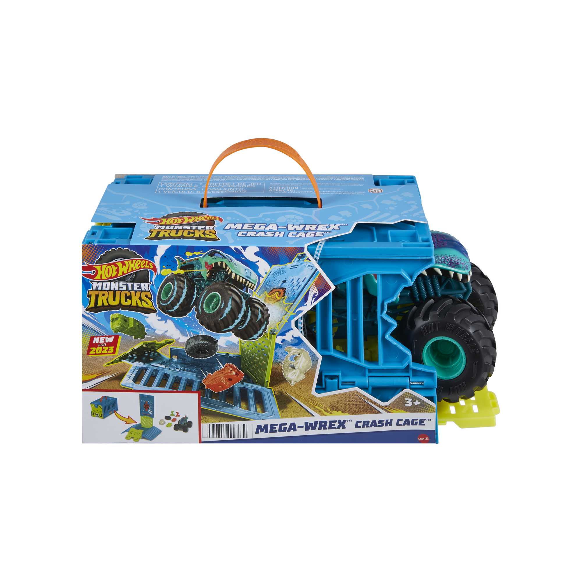 Hot Wheels Monster Trucks Mega-Wrex Crash Cage Playset - Image 6