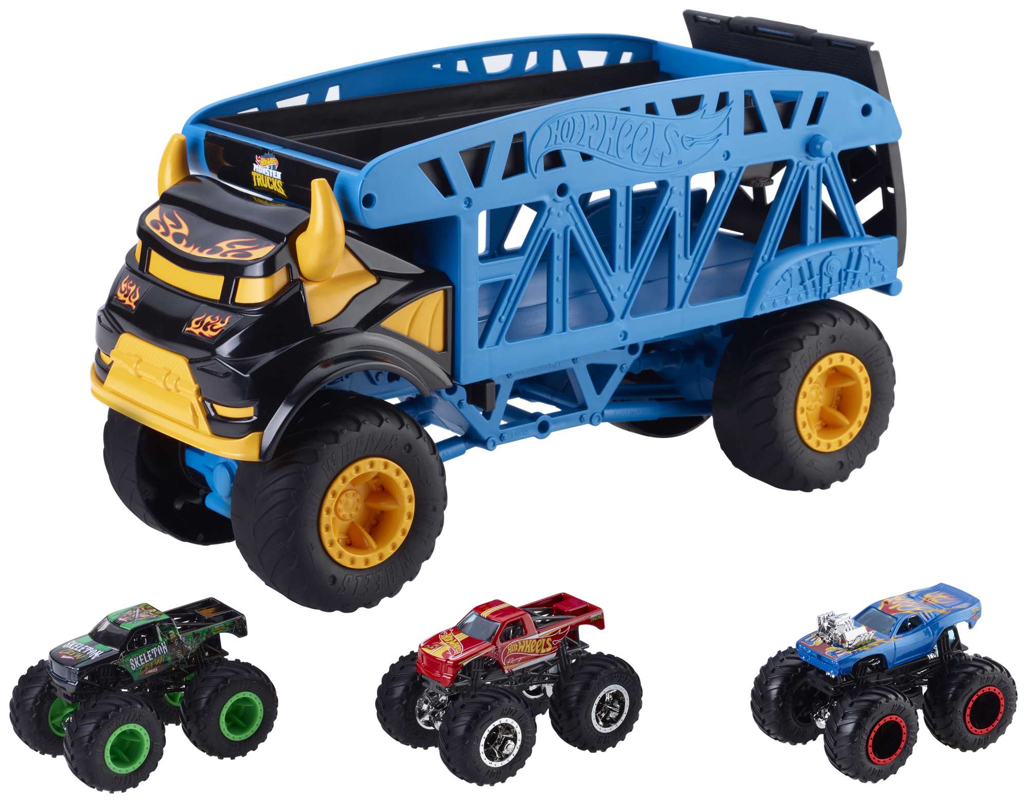 Hot Wheels Monster Trucks Monster Mover+3 Camiones Vehículo