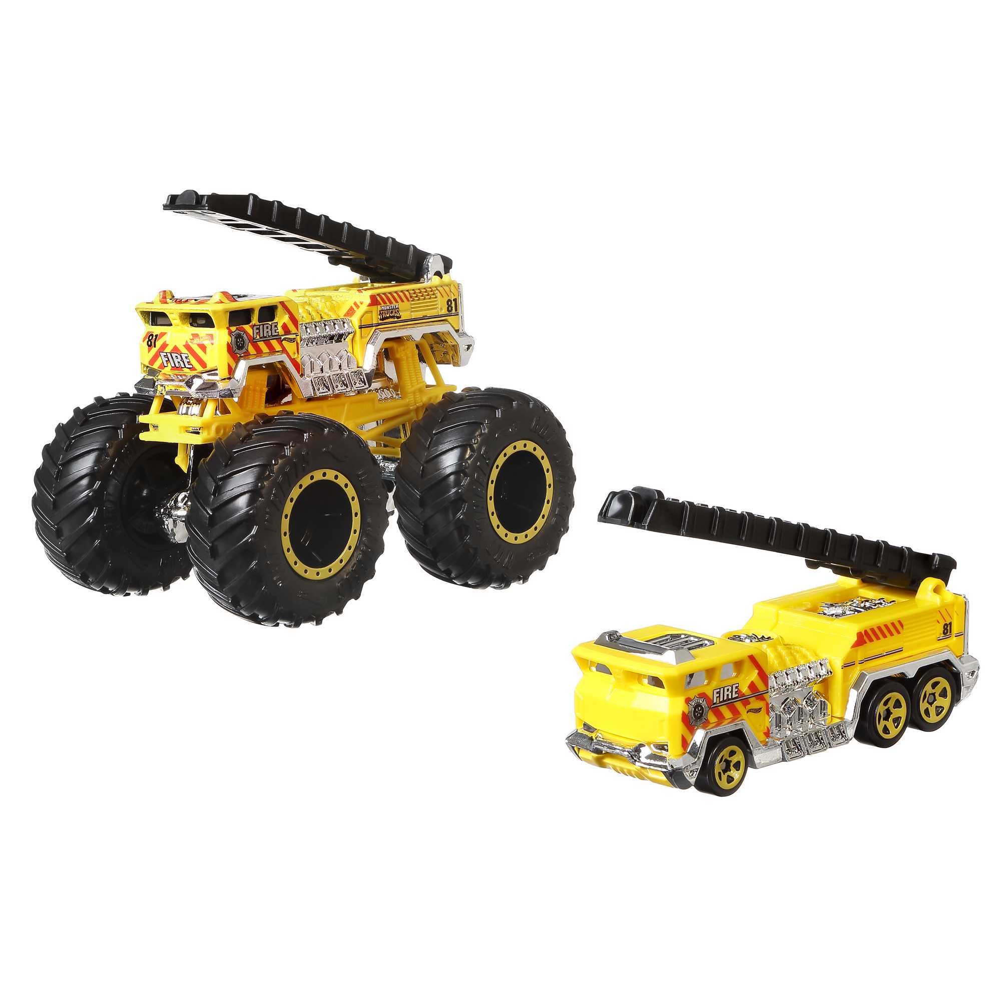 Hot Wheels Monster Trucks Σετ 2 Οχημάτων, Με 1 Όχημα Κλίμακας 1:64 Με Μεγάλες Ρόδες & 1 Μεταλλικό Όχημα - Image 7
