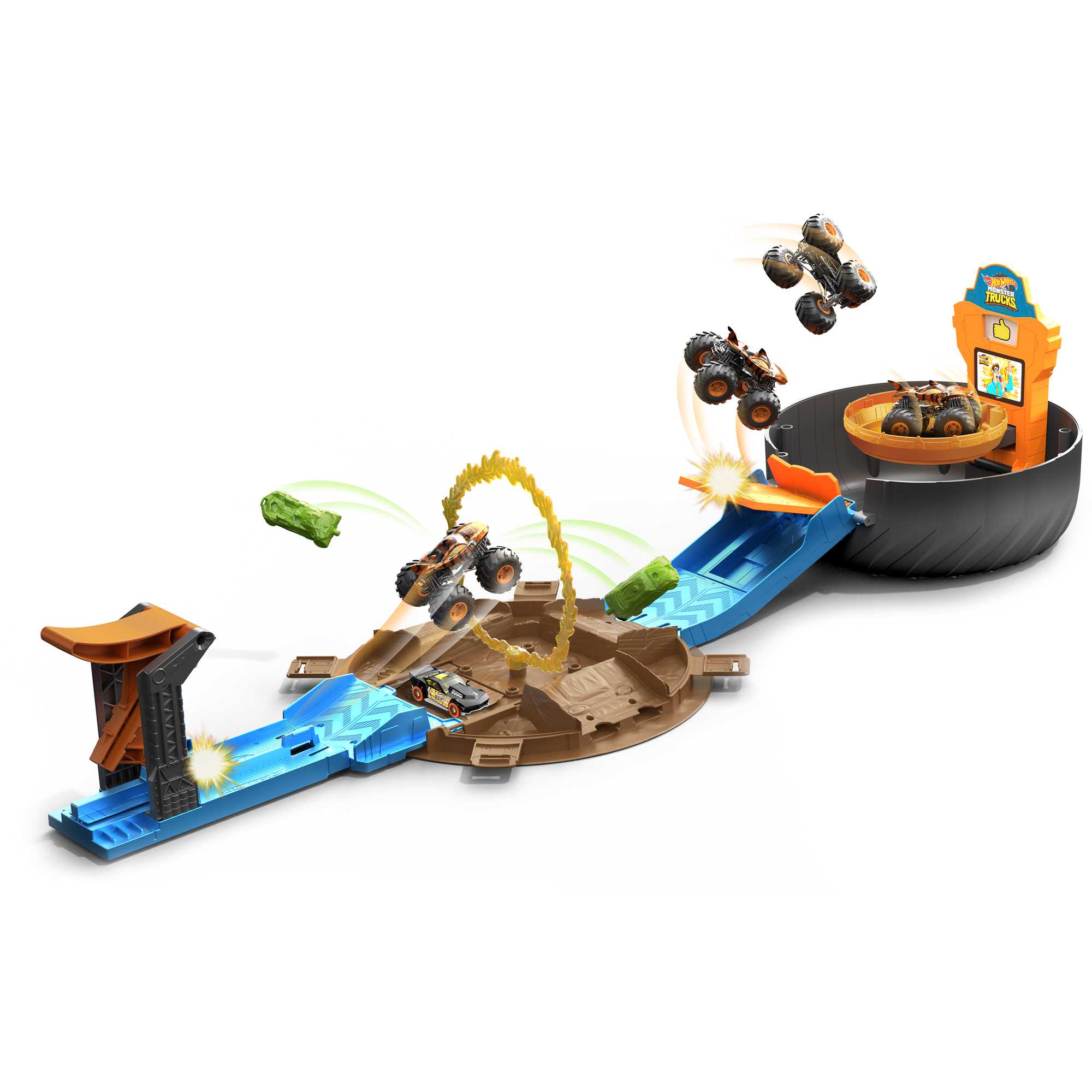 Hot Wheels® Monster Trucks Opona – Kaskaderska arena Zestaw do zabawy - Image 7