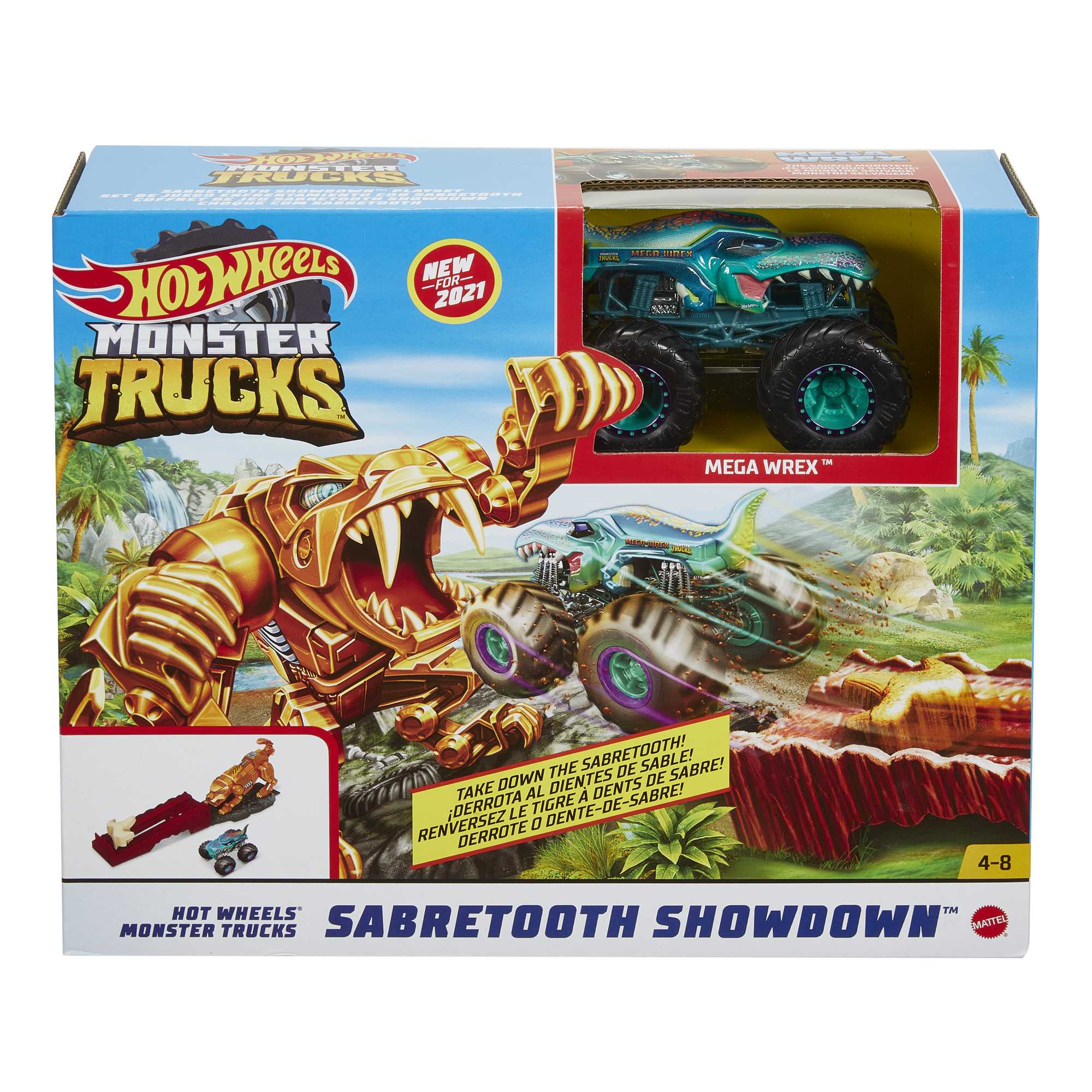 Hot Wheels Monster Trucks Sabretooth Showdown Playset - Image 6