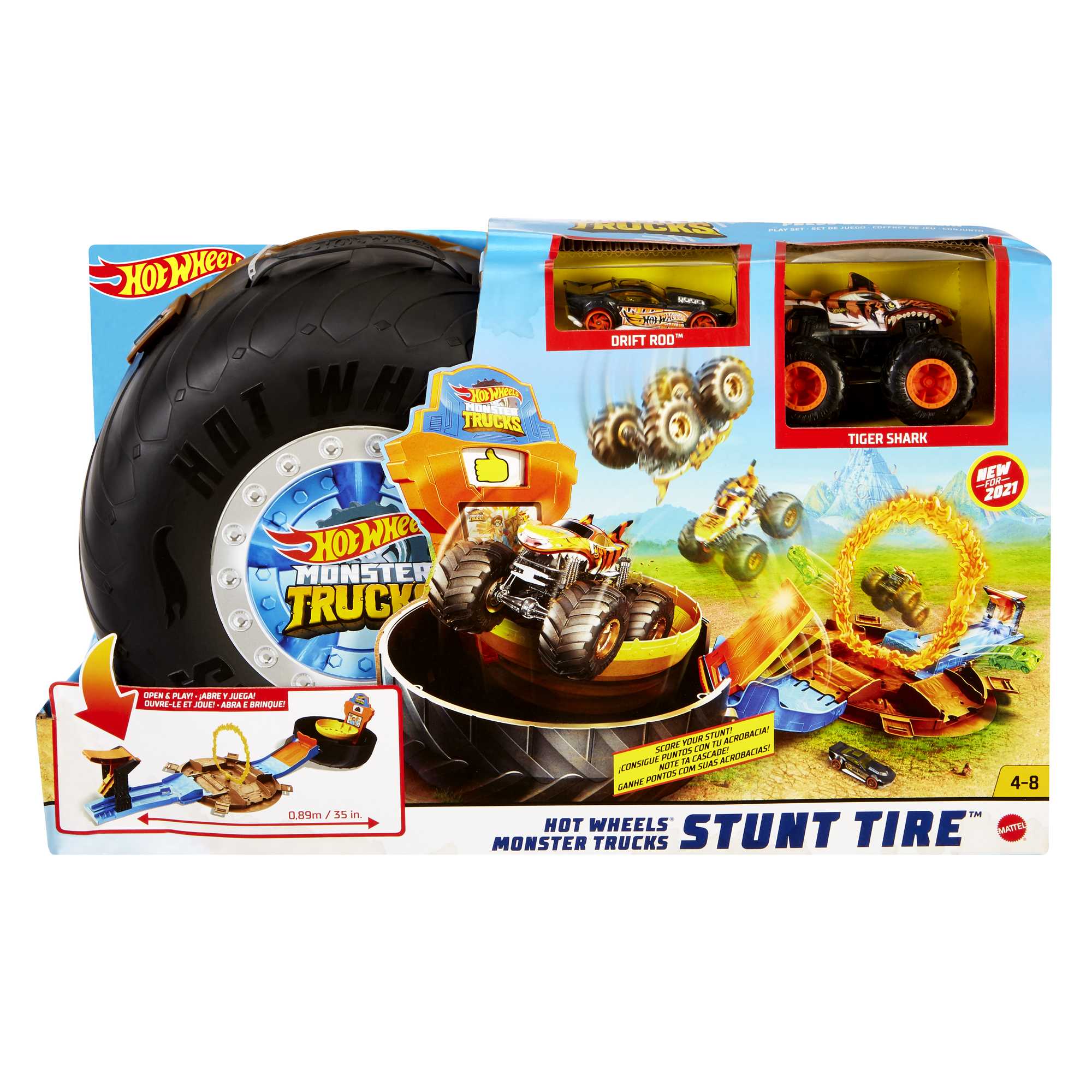 Hot Wheels Monster Trucks Stunt Tire Playset - Image 6