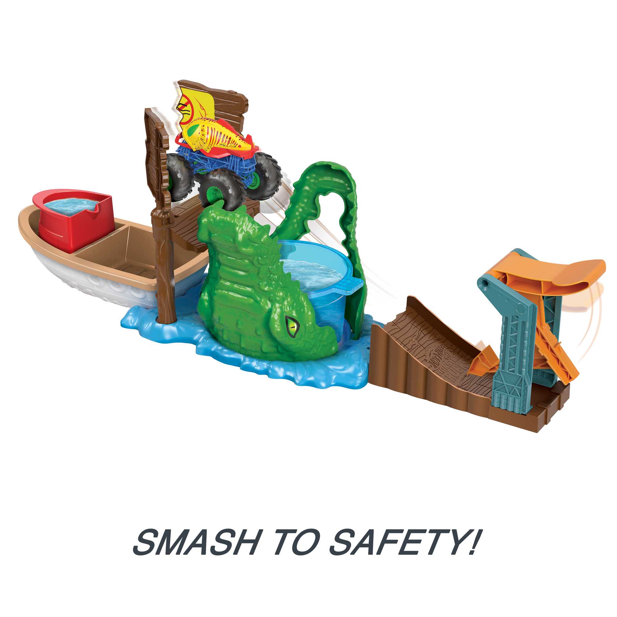 Hot Wheels Monster Trucks Swamp Chomp Playset - Image 3