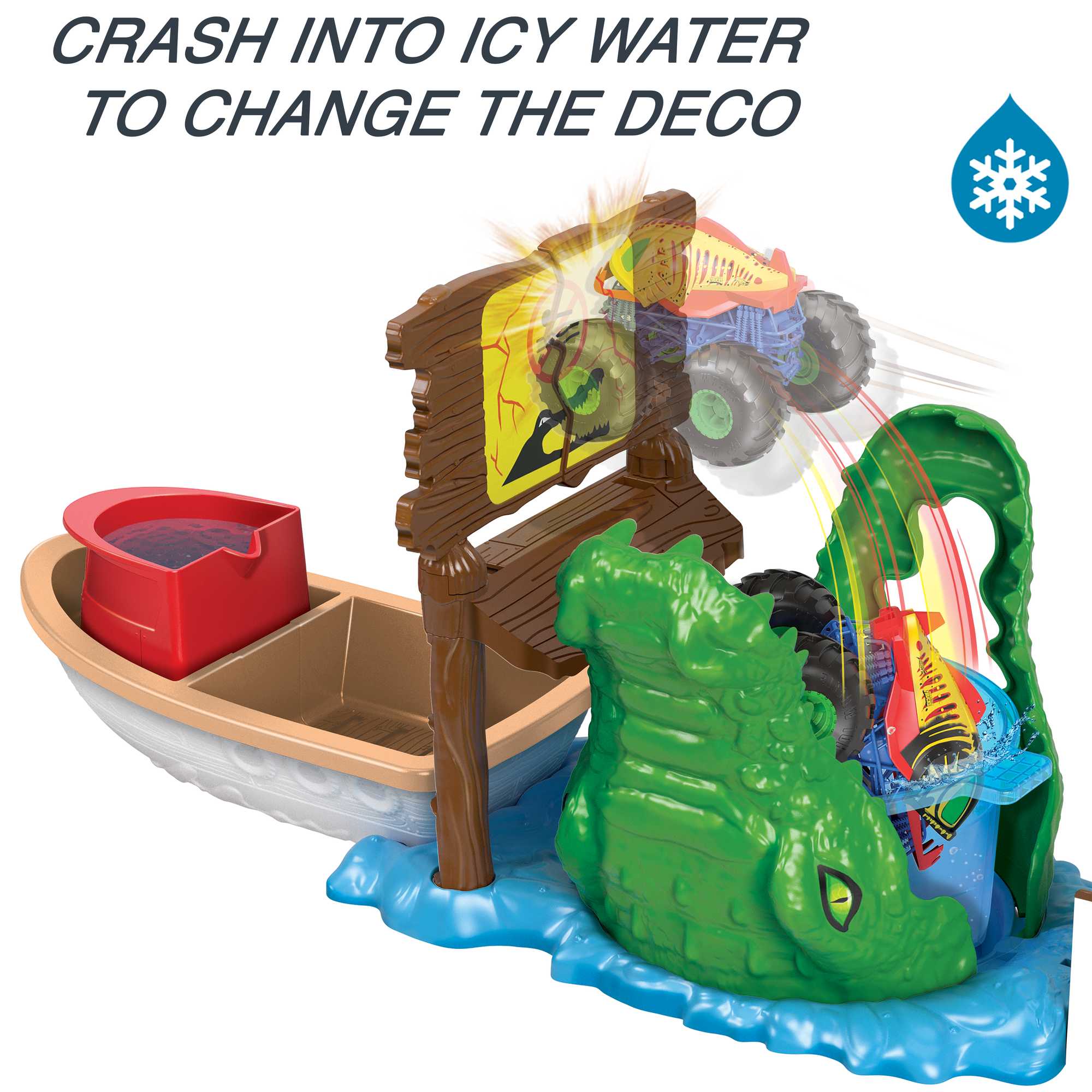 Hot Wheels Monster Trucks Swamp Chomp Playset - Image 4