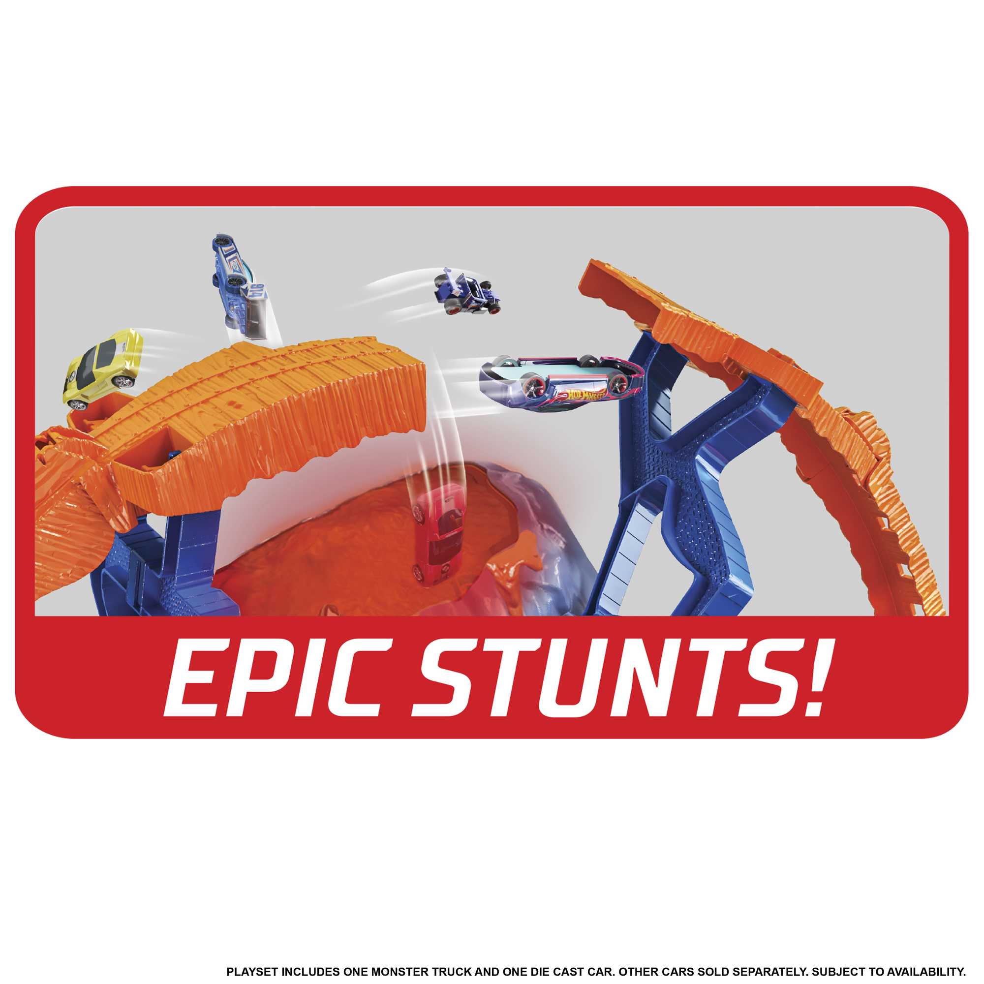 Hot Wheels Monster Trucks T-Rex Volcano Arena - Image 4