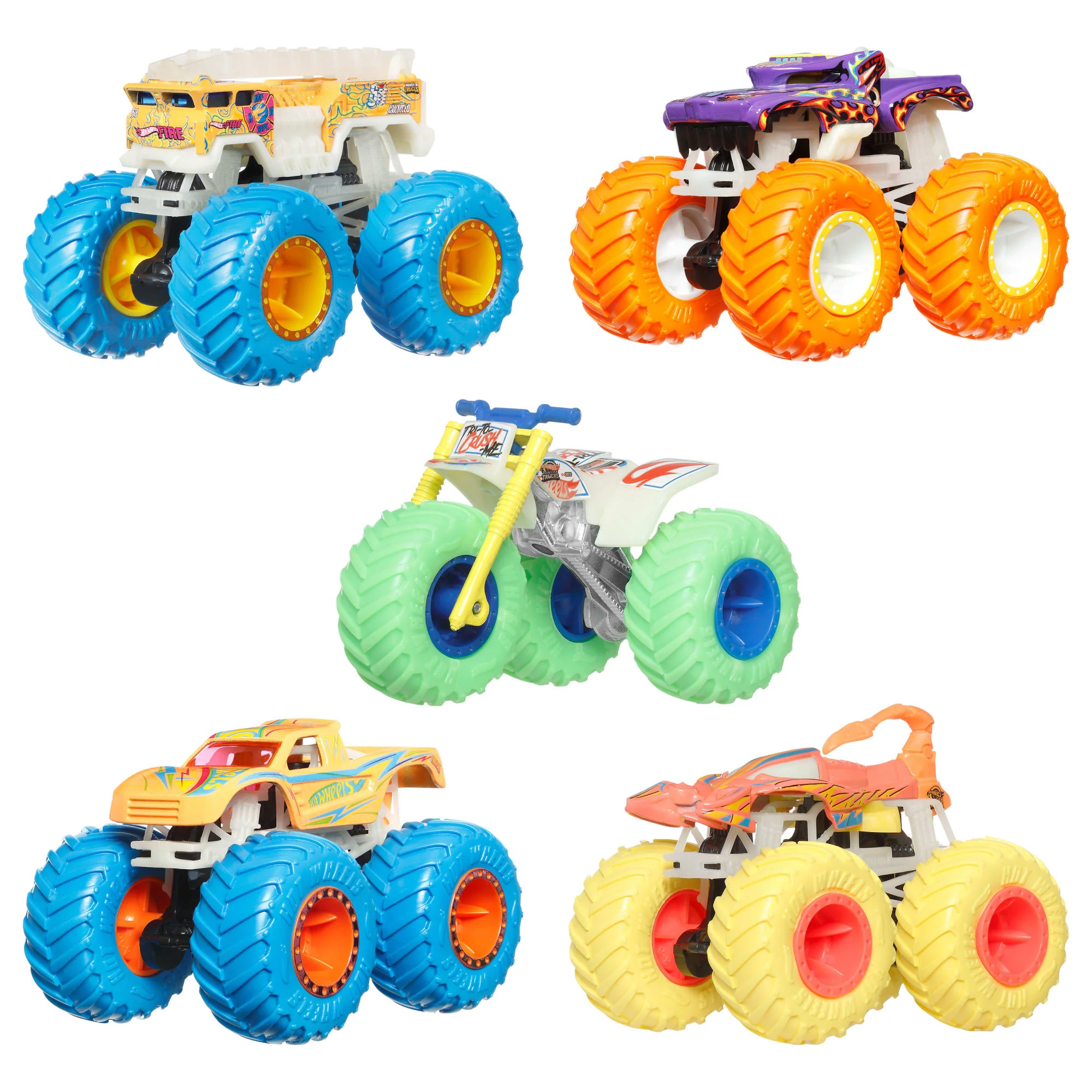 Hot Wheels Monster Trucks Die-Cast 1:64 Scale Toy Truck That Glows in The Dark