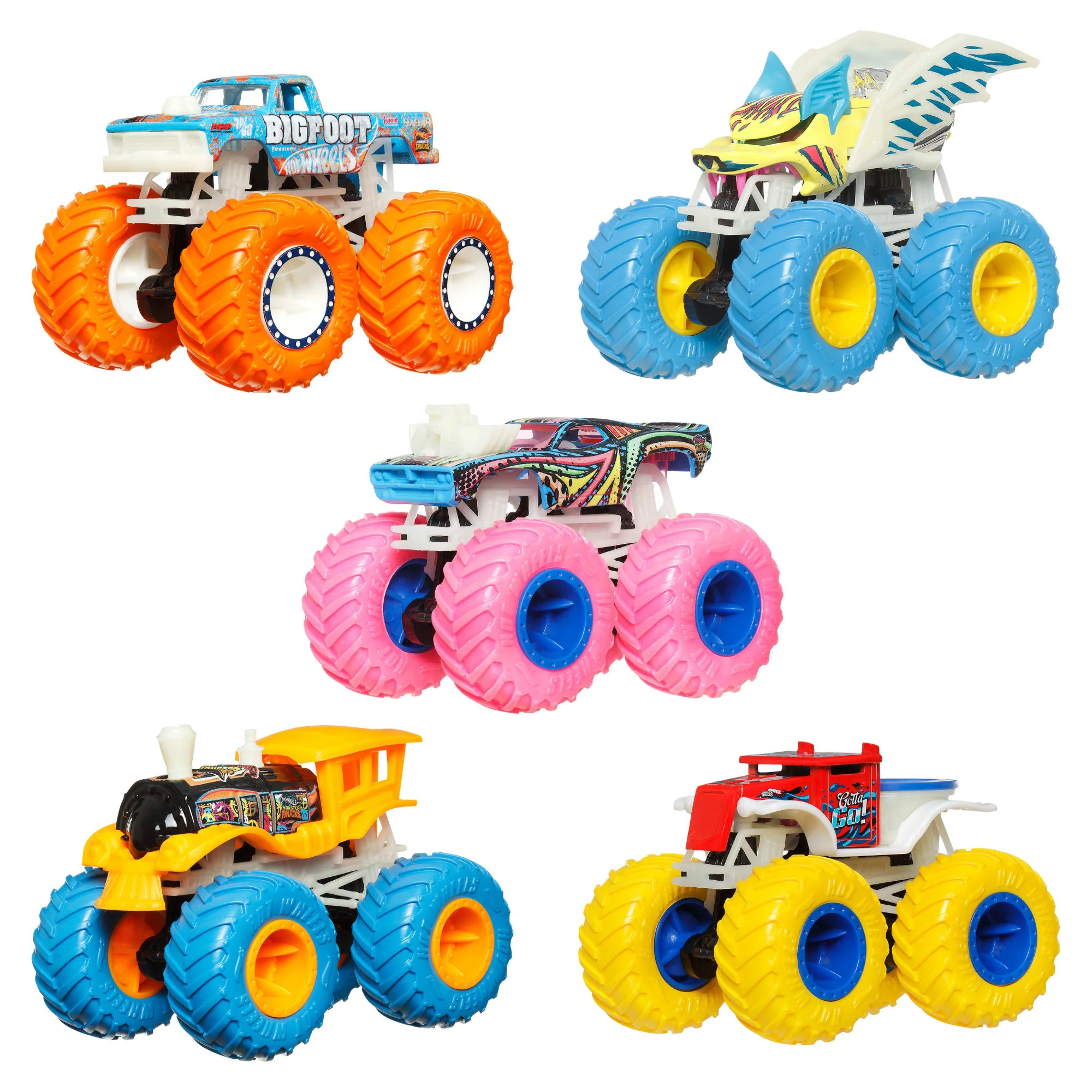 Hot Wheels Monster Trucks Die-Cast 1:64 Scale Toy Truck That Glows in The Dark - Image 2