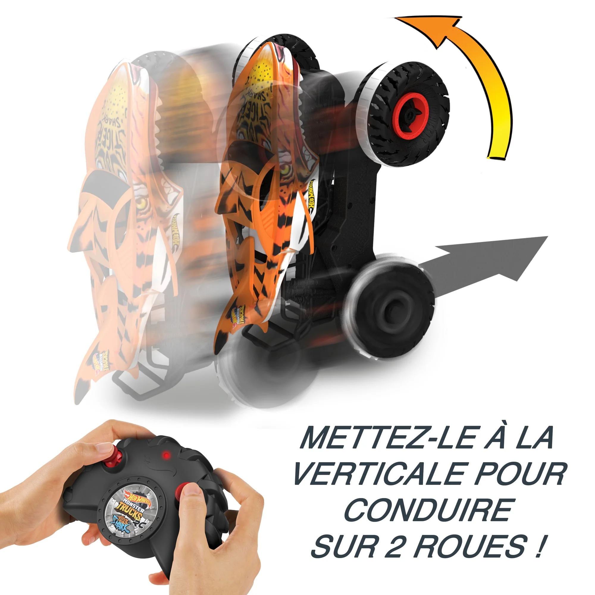 Hot Wheels – Monster Trucks Véhicule Radiocommandé L’Inarrêtable Tiger Shark - Image 5